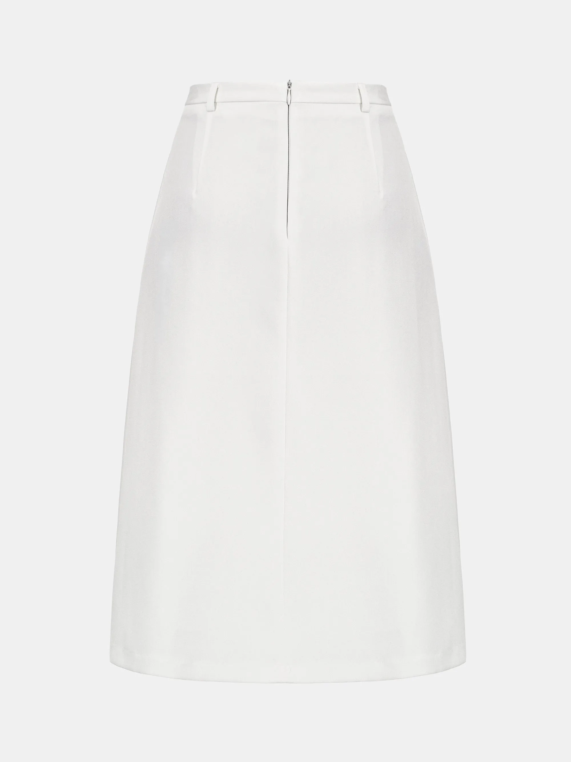Pleated Midi Skirt, White sold by Source Unknown product image thumbnail 3