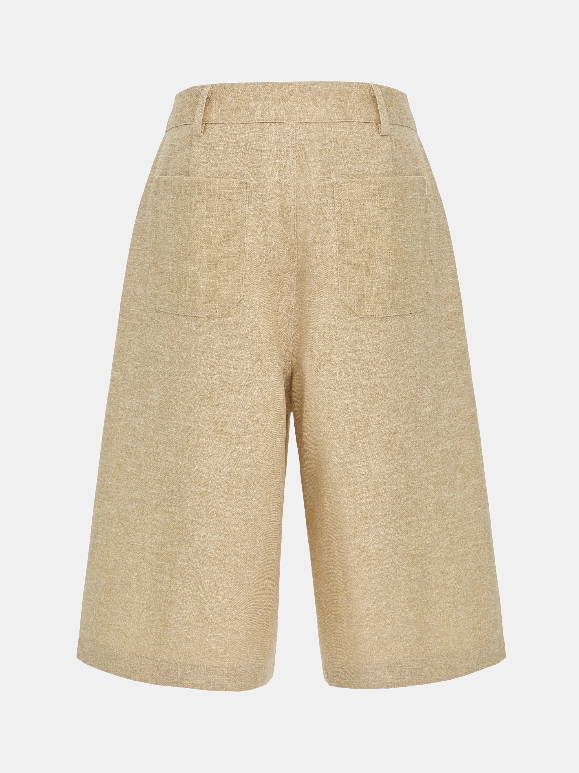 Linen Bermuda Shorts, Beige sold by Source Unknown product image thumbnail 3