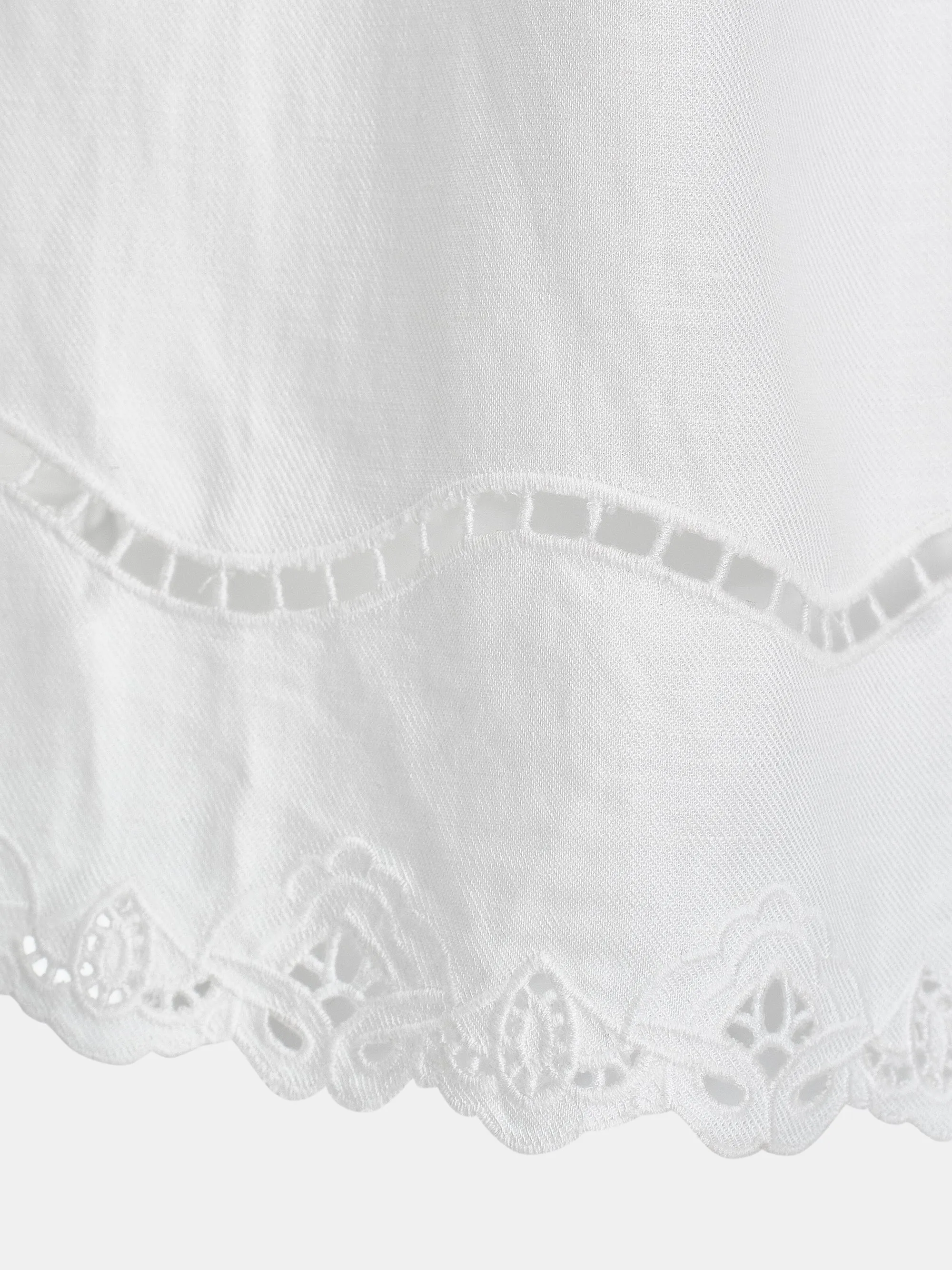 Self-Tie Eyelet Top, Ivory sold by Source Unknown product image thumbnail 3