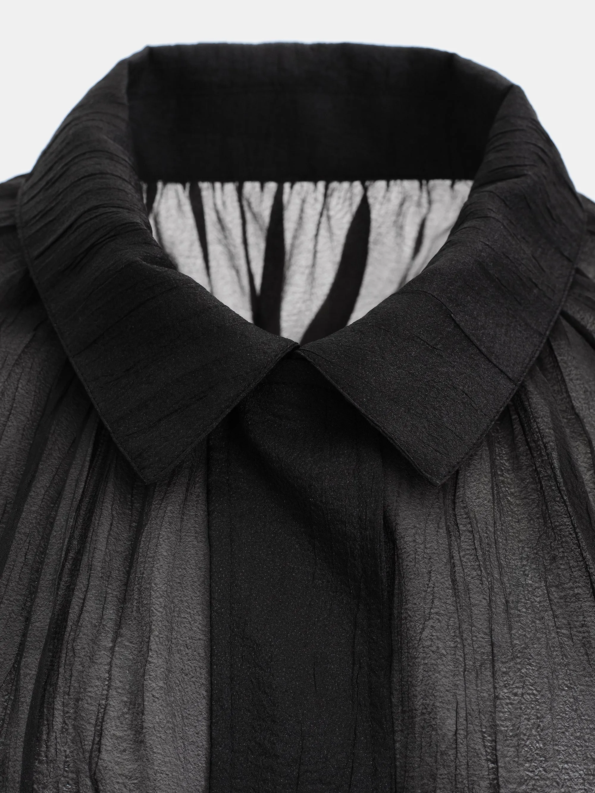 Crinkled Sheer Jacket, Black sold by Source Unknown product image thumbnail 3