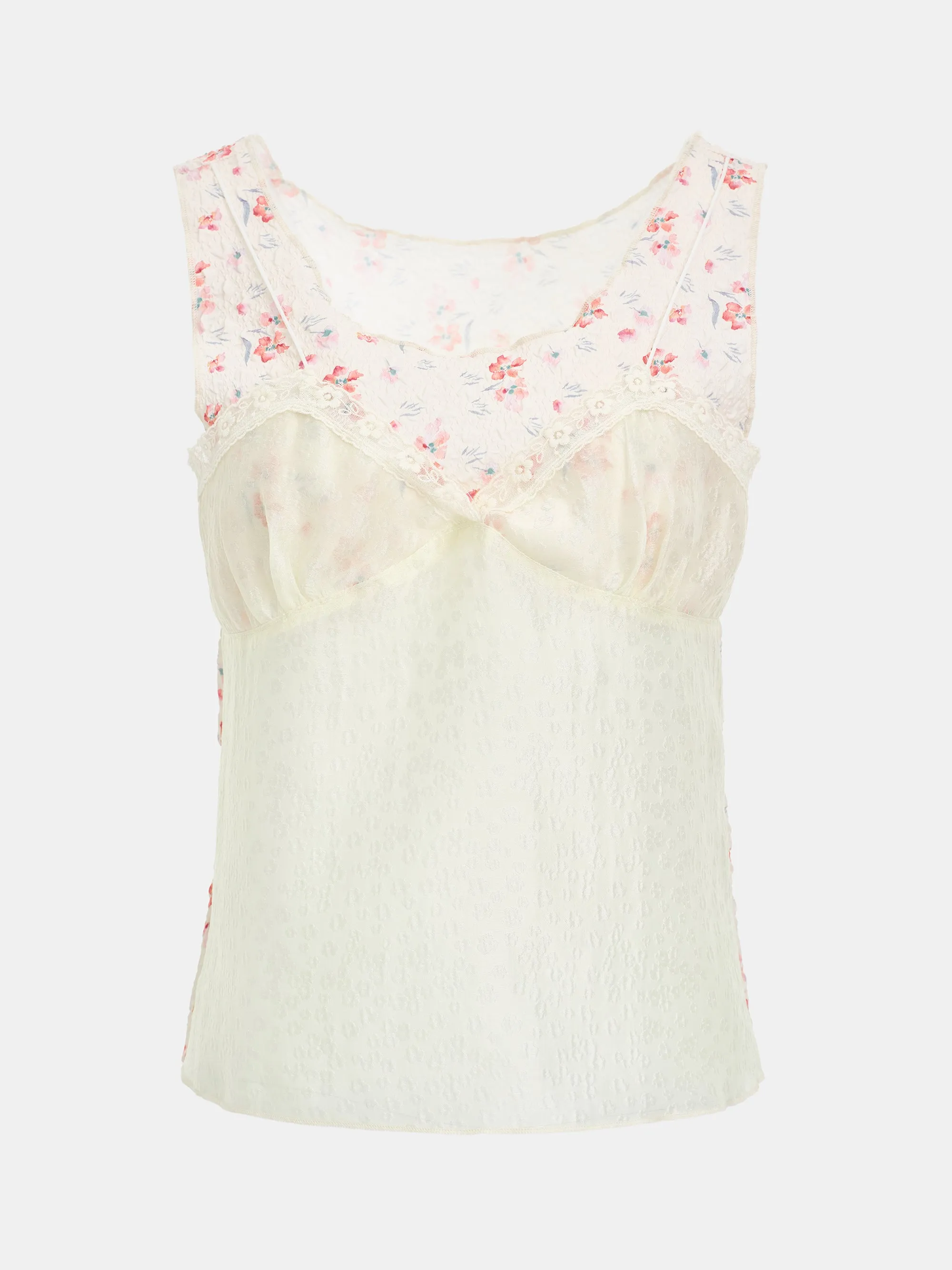 Ditsy Overlay Tank Top, Multicolor sold by Source Unknown