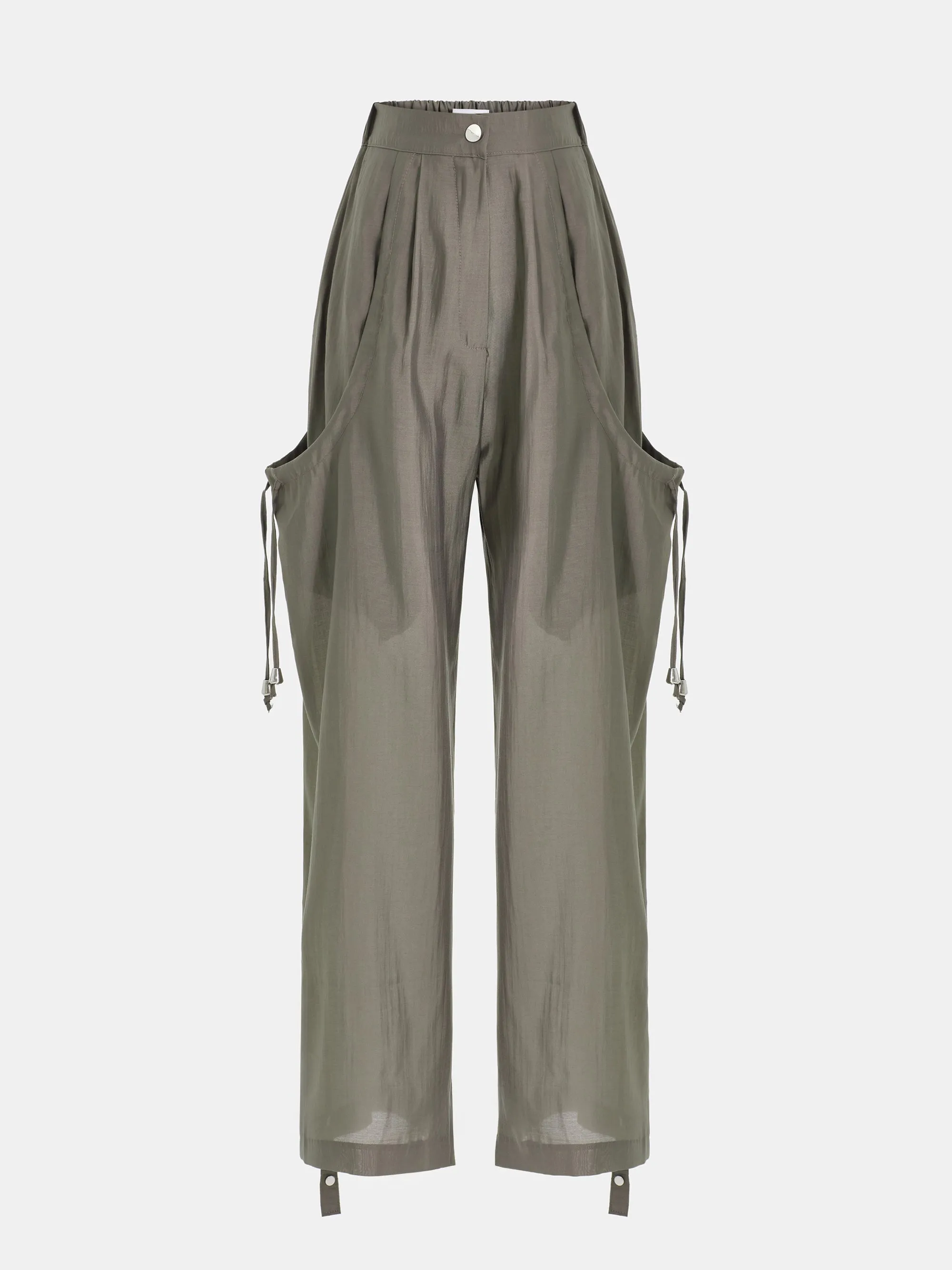 Drawstring Pocket Trousers, Khaki sold by Source Unknown