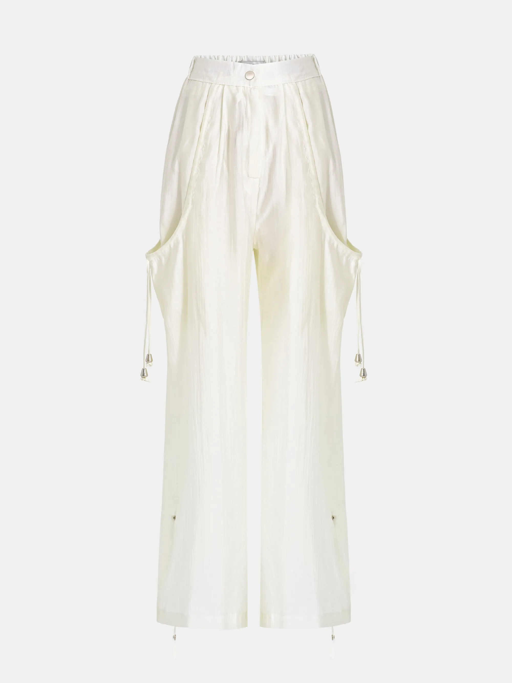 Drawstring Pocket Trousers, Ivory sold by Source Unknown