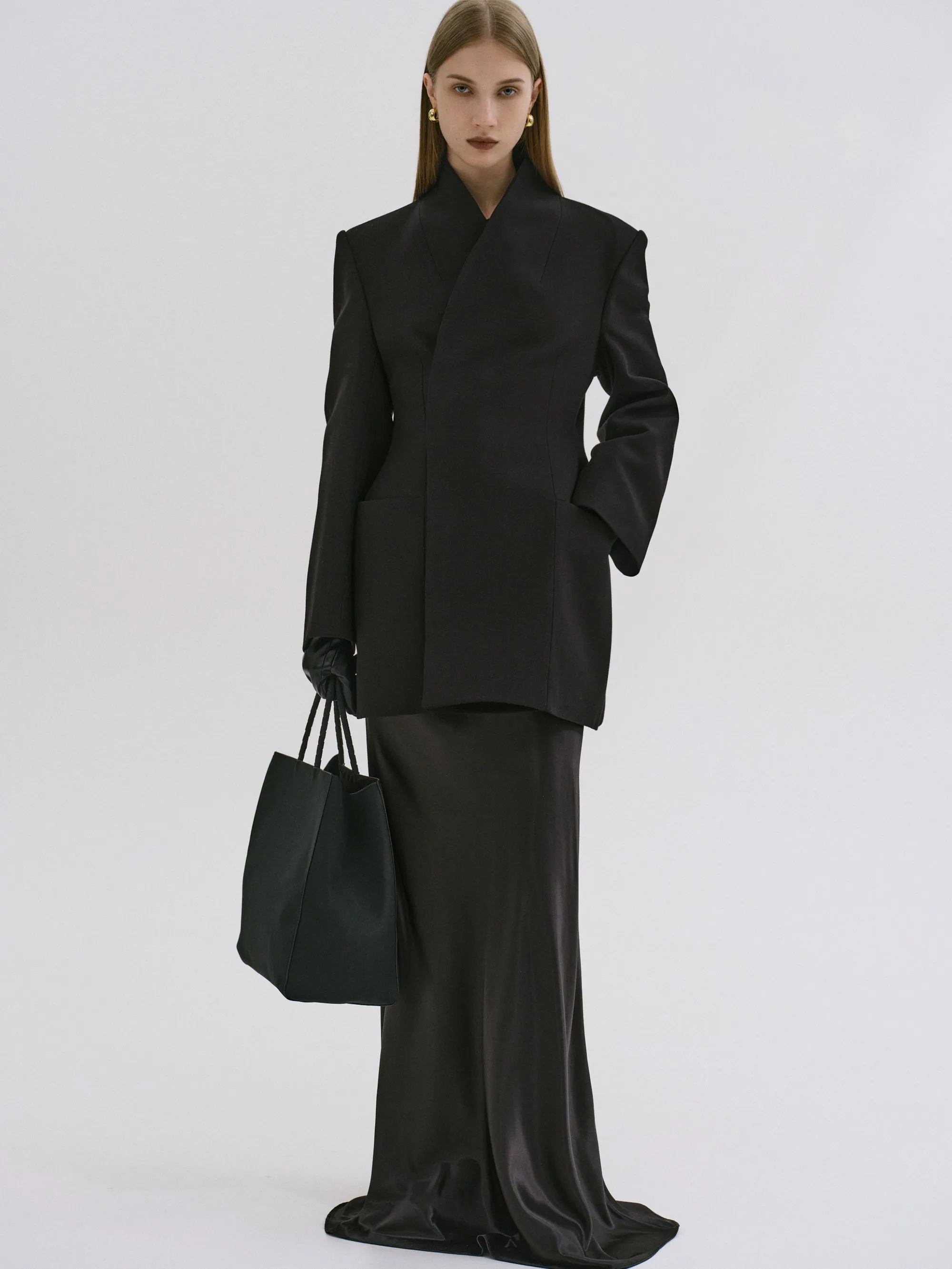 Corrin Wrap Blazer, Black sold by Source Unknown product image thumbnail 2