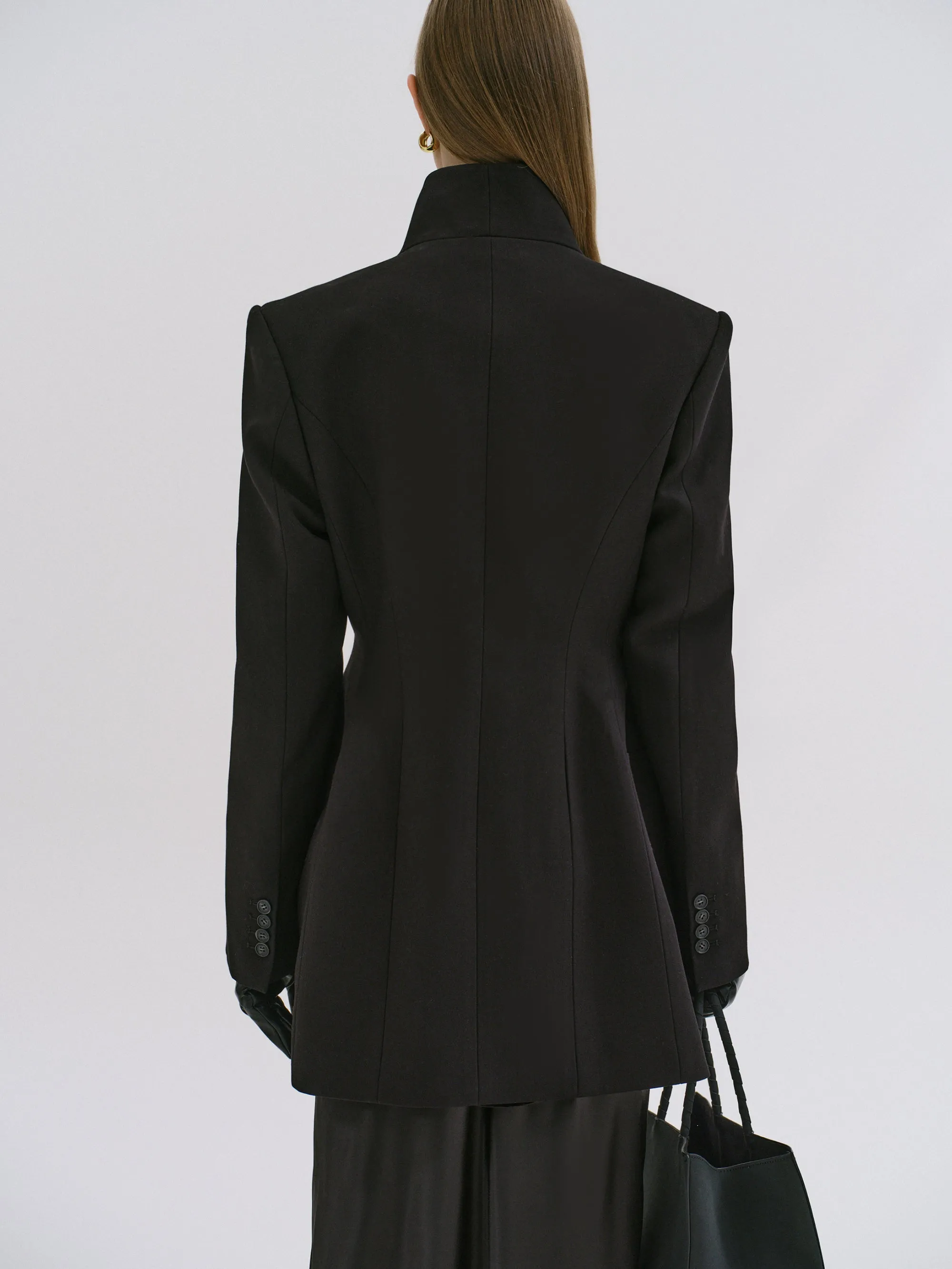 Corrin Wrap Blazer, Black sold by Source Unknown product image thumbnail 4