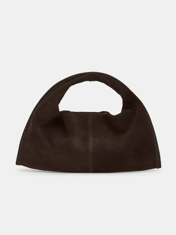 Vida Suede Mini Tote Bag, Cocoa made by Source Unknown