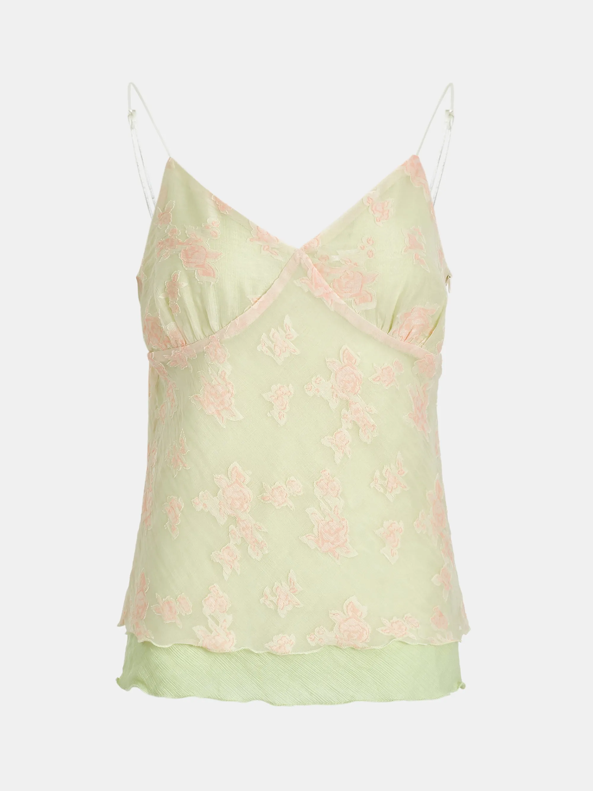 Silvana Layered Camisole, Green sold by Source Unknown