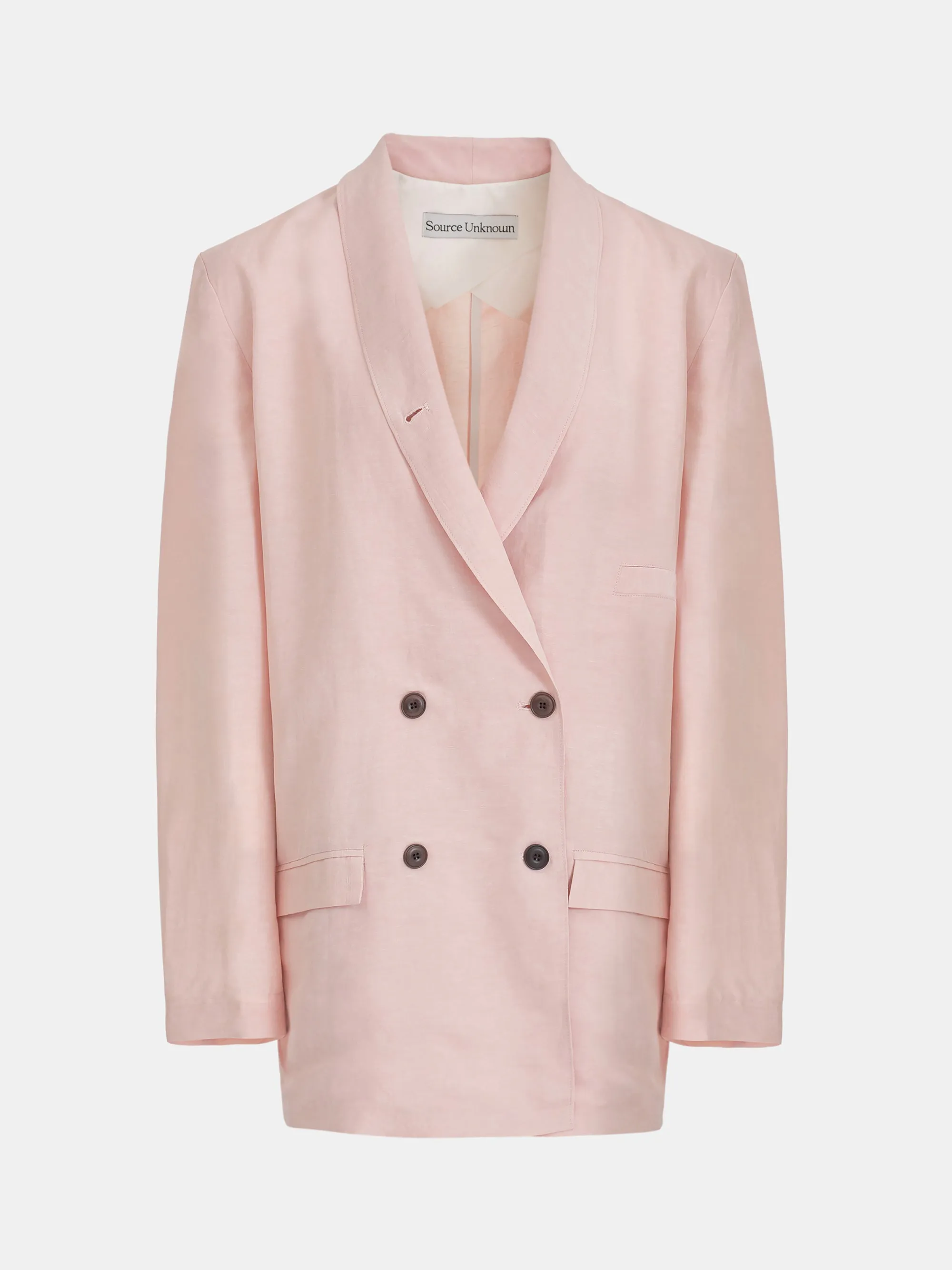 Beaza Linen-Blend Blazer, Pink sold by Source Unknown product image thumbnail 4