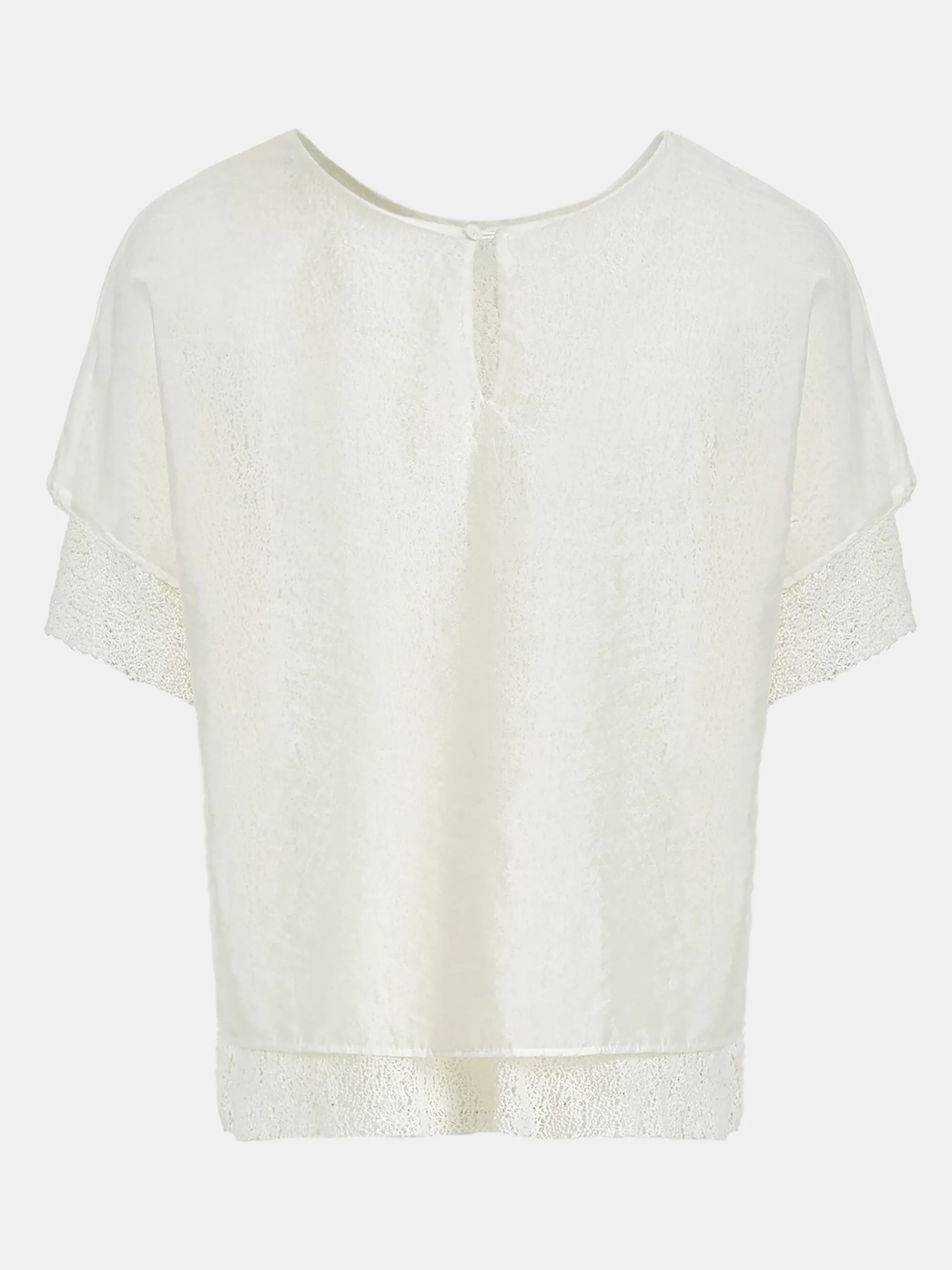 Margot Ciffon Overlay Jersey Top, Ivory sold by Source Unknown product image thumbnail 2