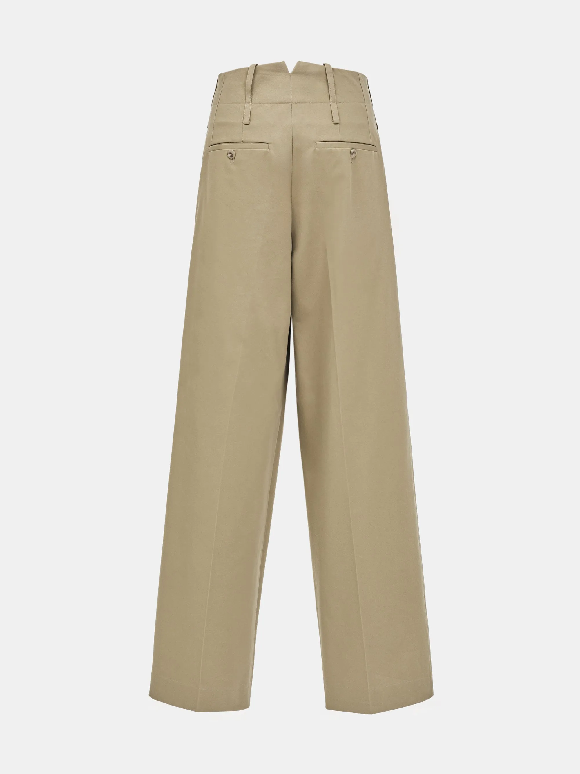 Dalston Double Waistband Chino Trousers, Beige sold by Source Unknown product image thumbnail 5