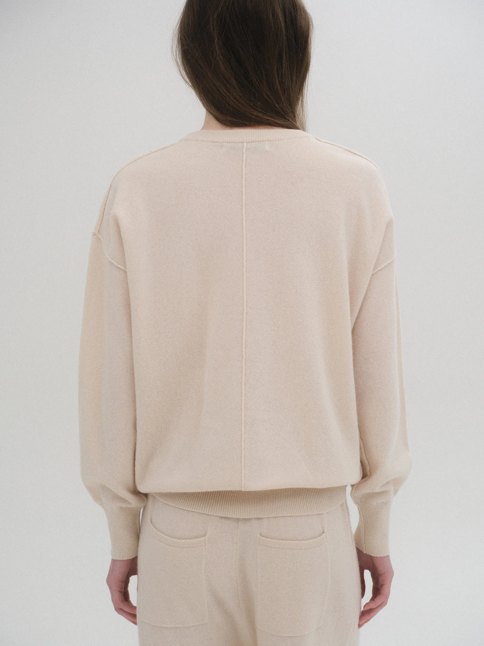 Pama Round-Neck Wool Top, Ivory sold by Source Unknown product image thumbnail 5