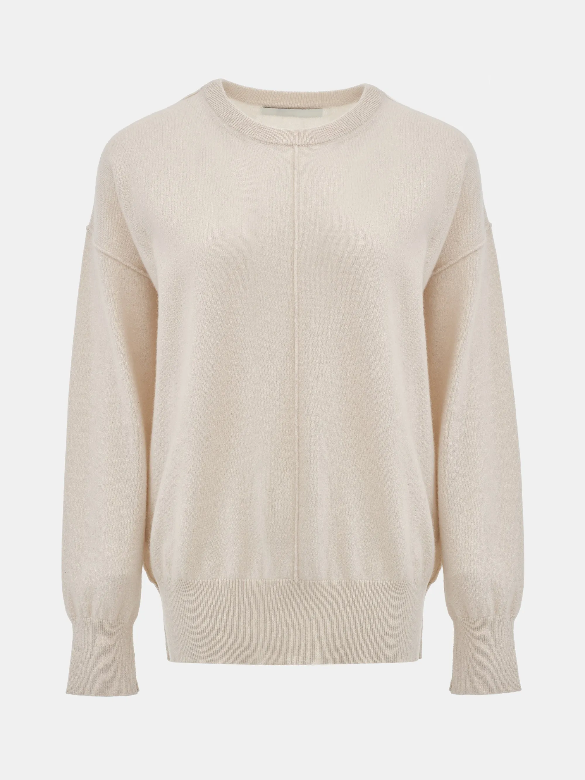 Pama Round-Neck Wool Top, Ivory sold by Source Unknown