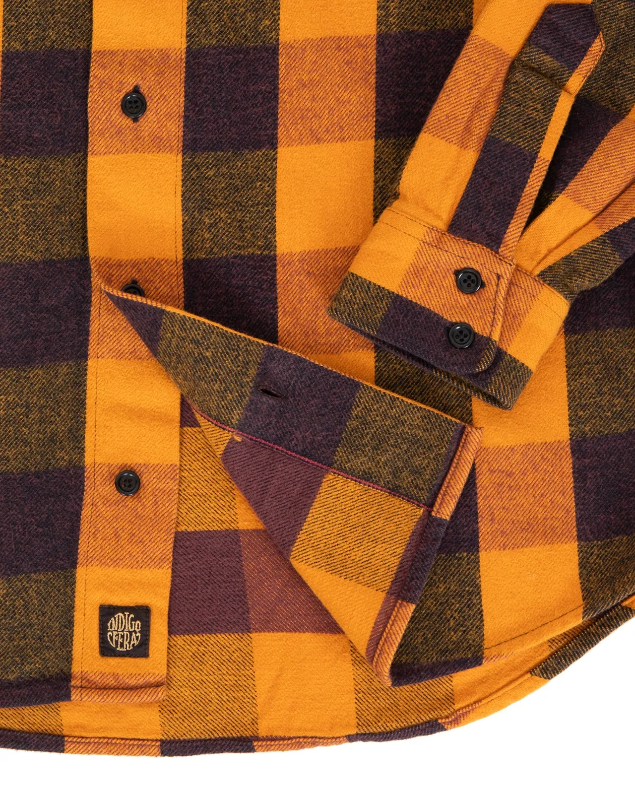 Indigofera Norris Shirt, Orange / Vine / Black sold by Pancho and Lefty product image thumbnail 3