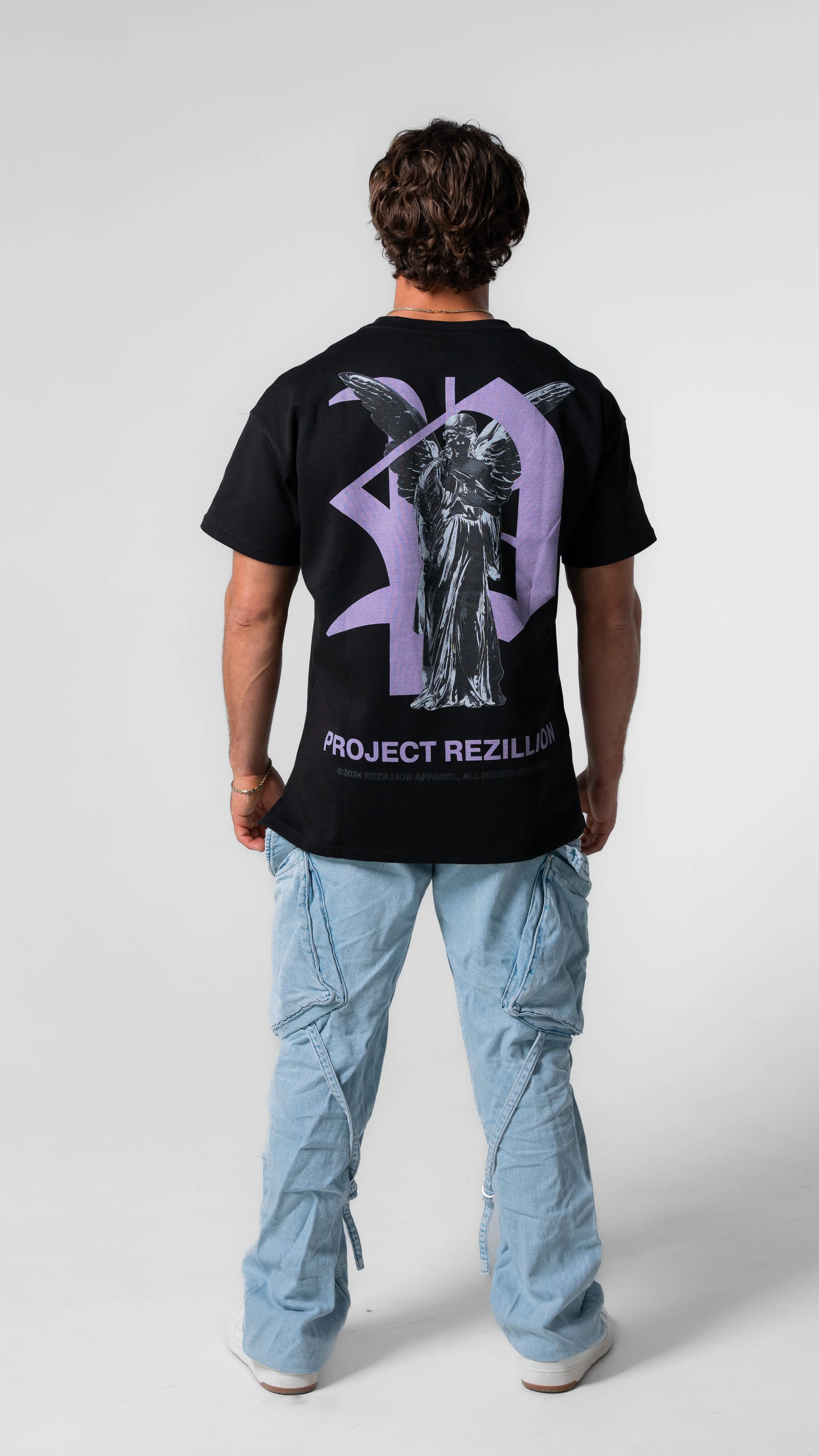 Project Rezillion Angel Tee (Black & Purple) sold by Rezillion Apparel