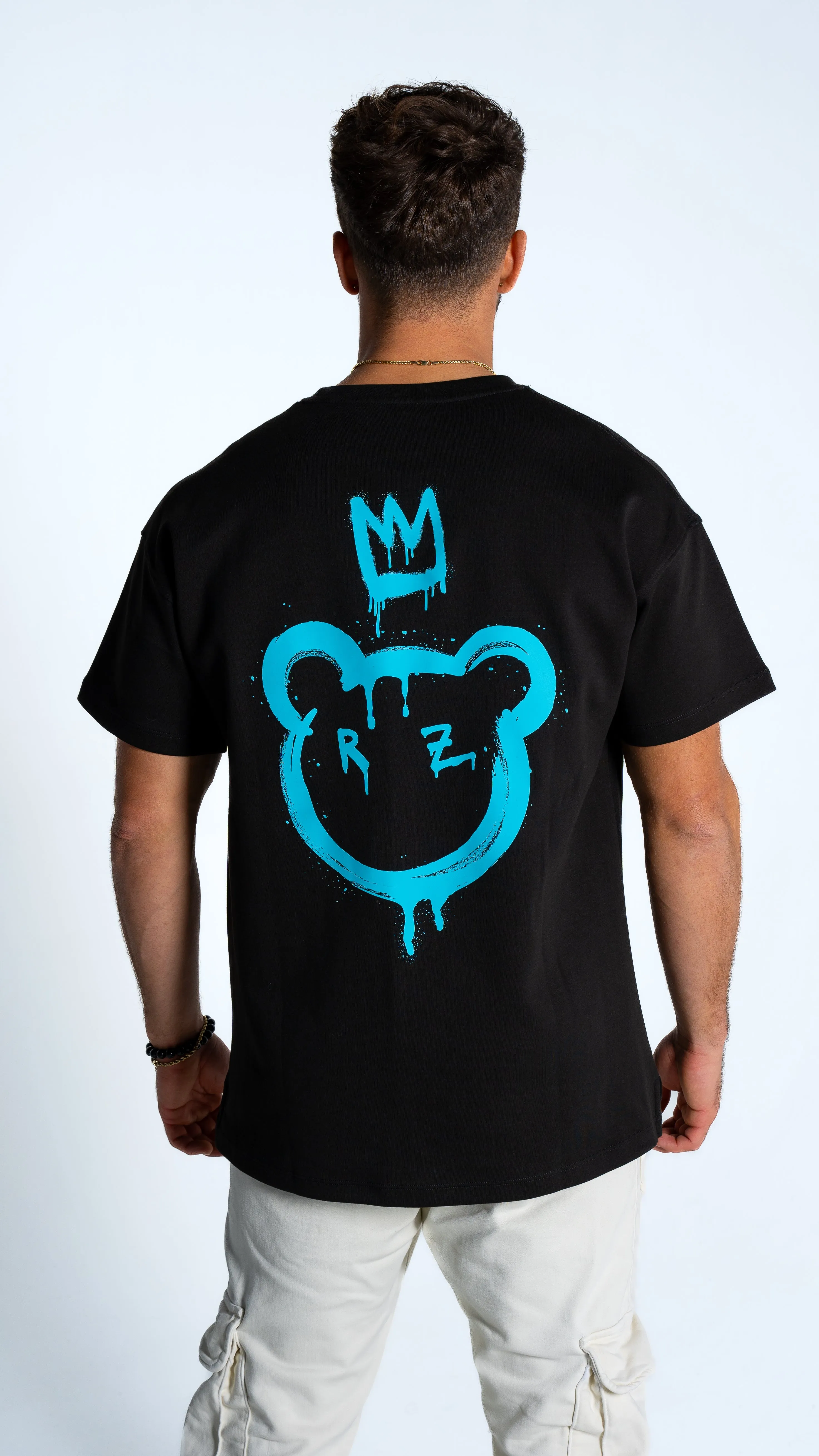 Project Rezillion K/O Teddy Tee (Black & Blue) sold by Rezillion Apparel