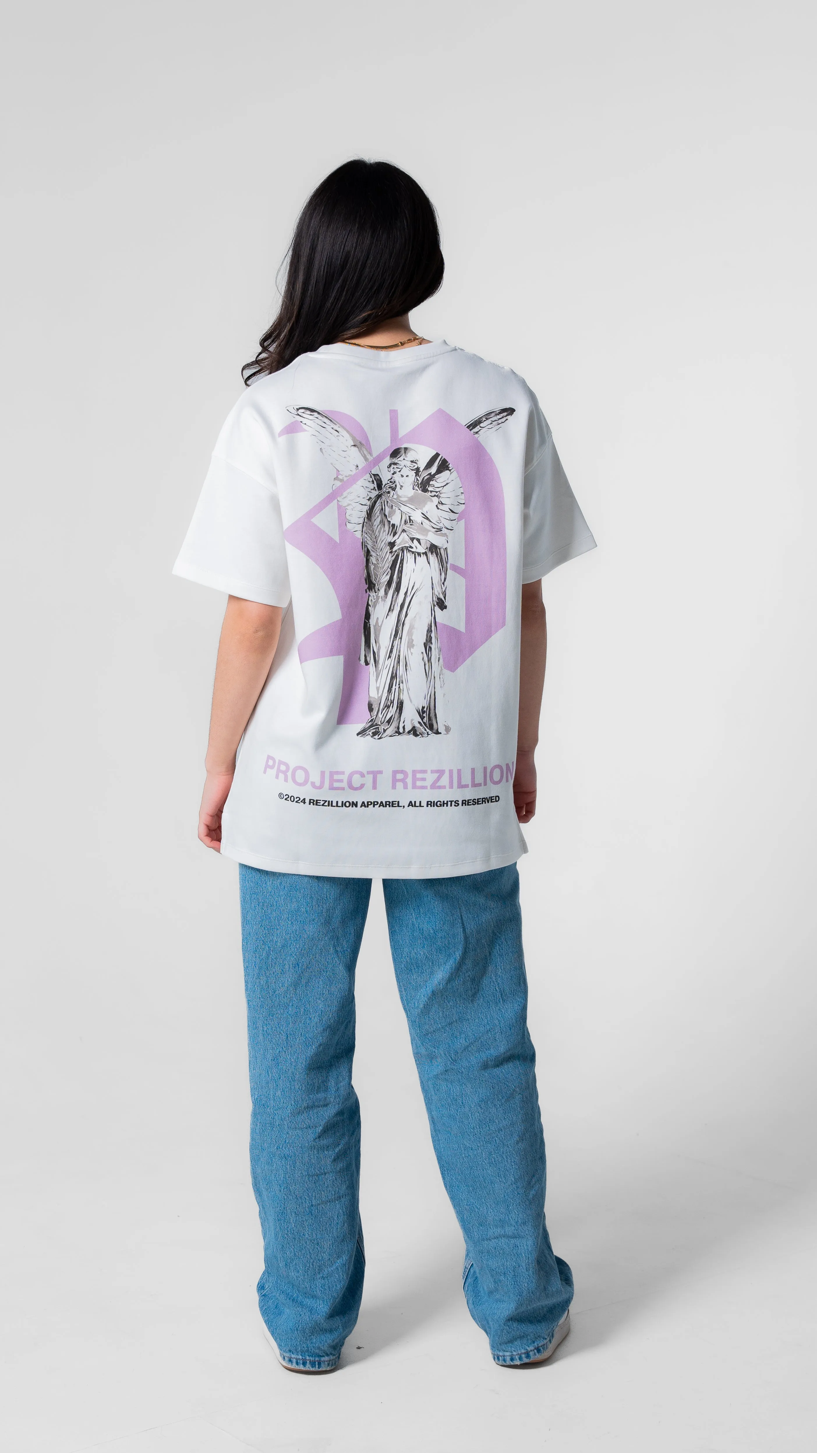 Project Rezillion Angel Tee (White & Purple) sold by Rezillion Apparel product image thumbnail 3