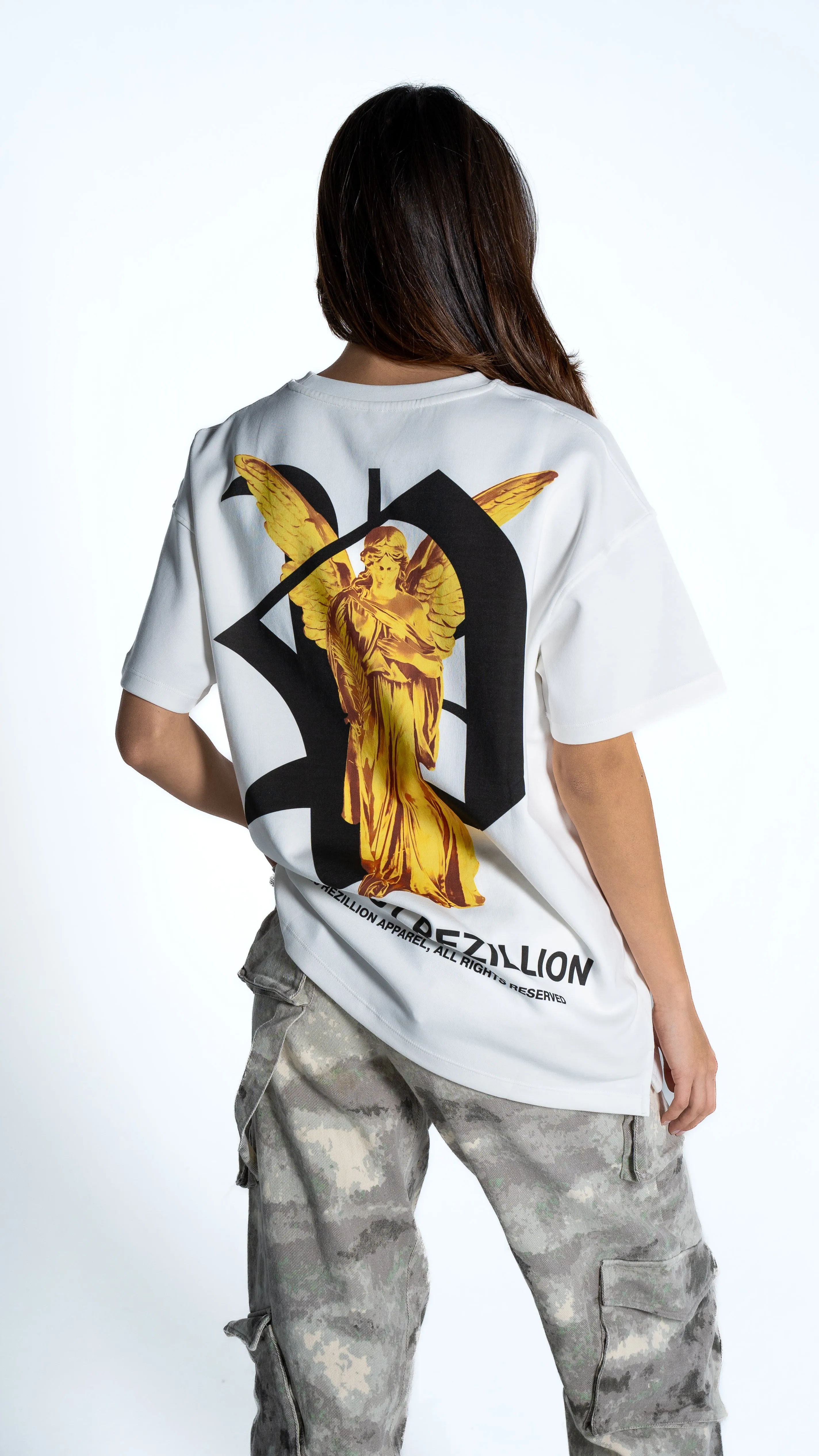 Project Rezillion Angel Tee (White & Gold) sold by Rezillion Apparel product image thumbnail 3