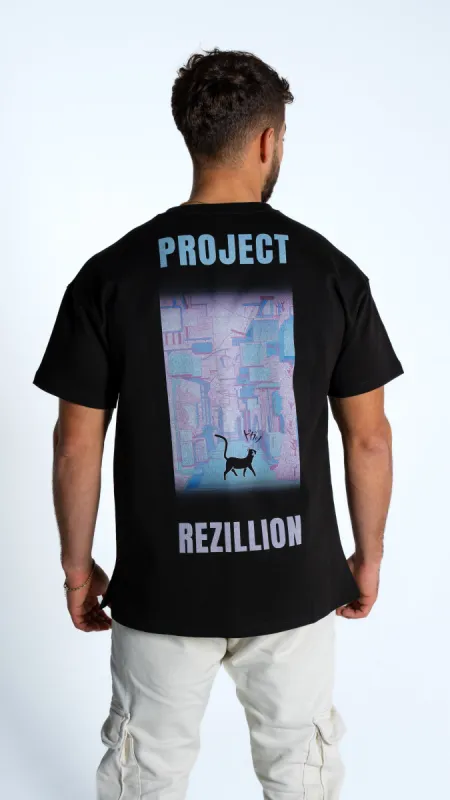 Project Rezillion Cyber Punk Tee (Black & Blue) sold by Rezillion Apparel