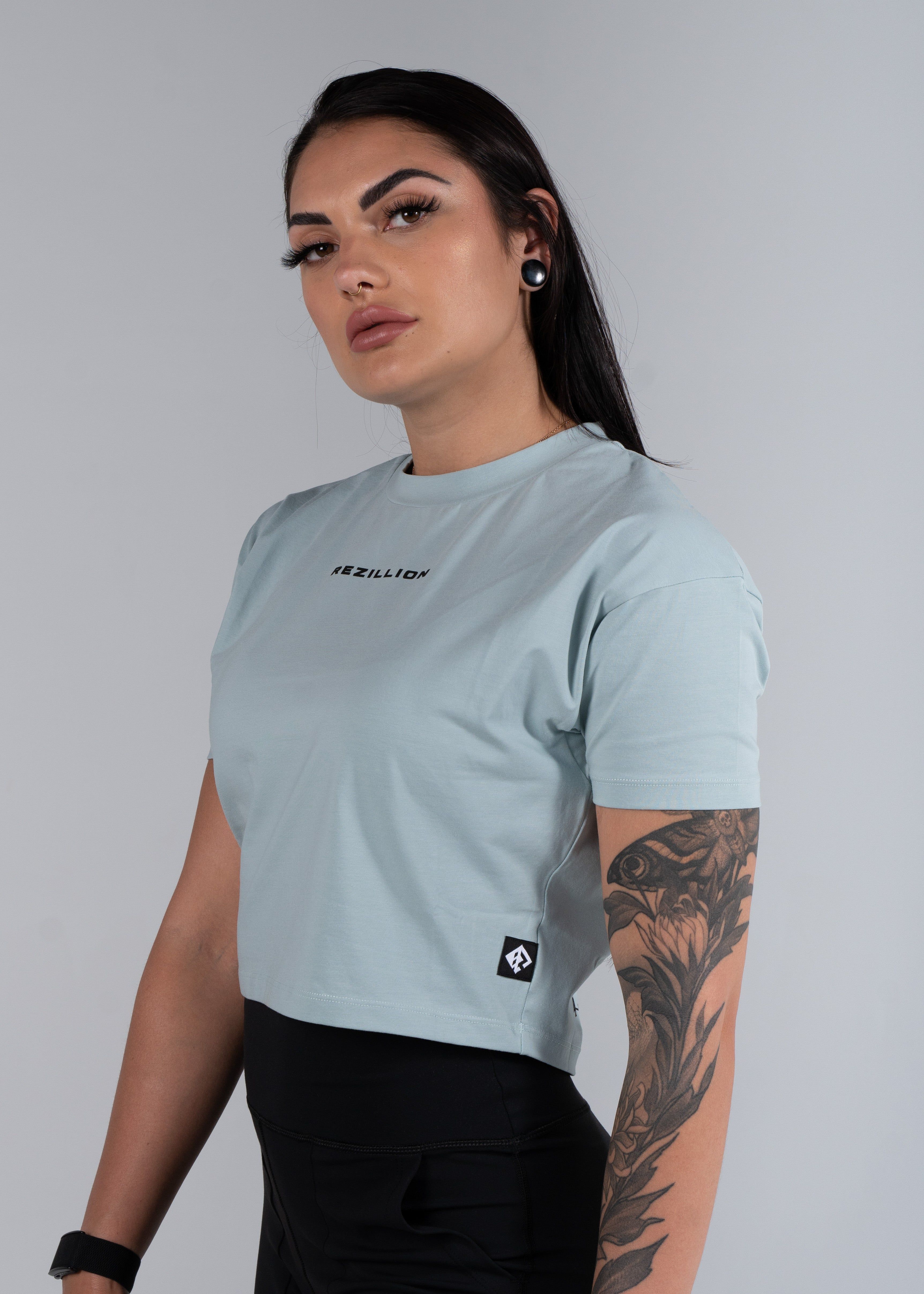 Ao Crop T-Shirt (Blue) sold by Rezillion Apparel product image thumbnail 4