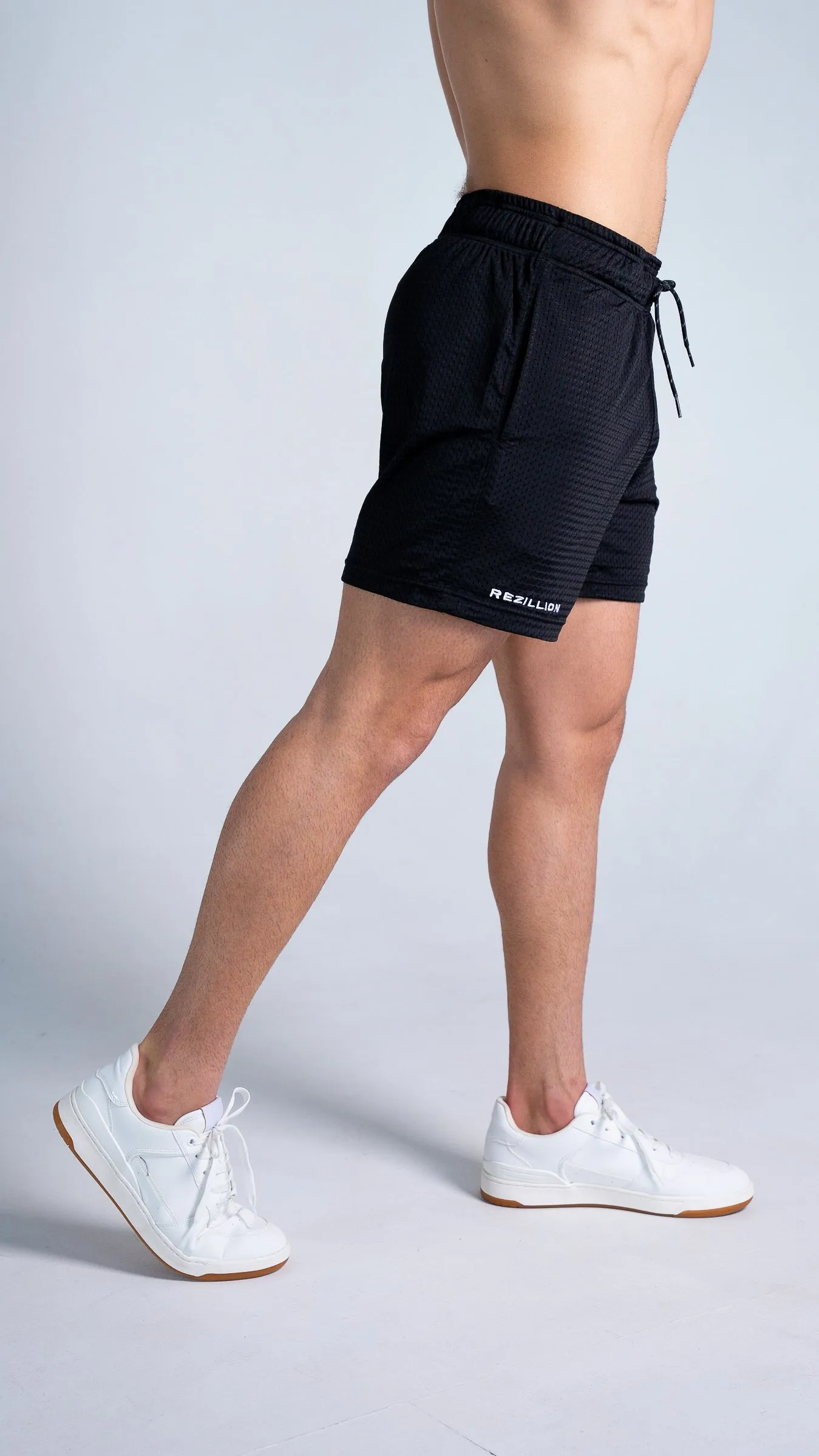 Mesh B-Ball Shorts (Black) sold by Rezillion Apparel