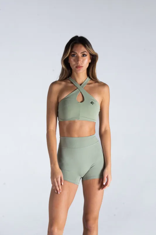 Lyfe Sports Bra (Olive) sold by Rezillion Apparel
