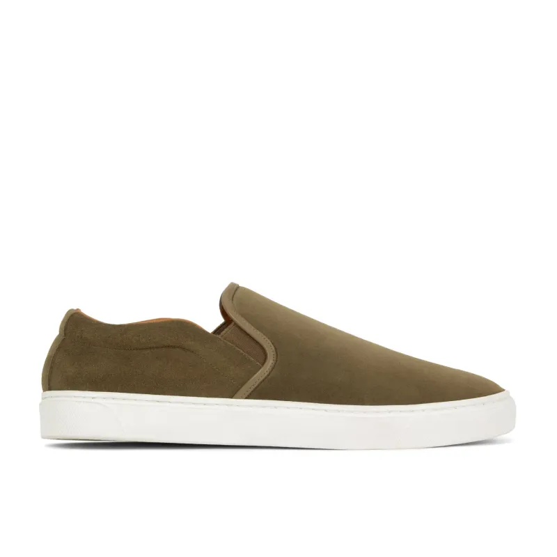 Slip On - Avocado Janus Calf Suede sold by Viberg