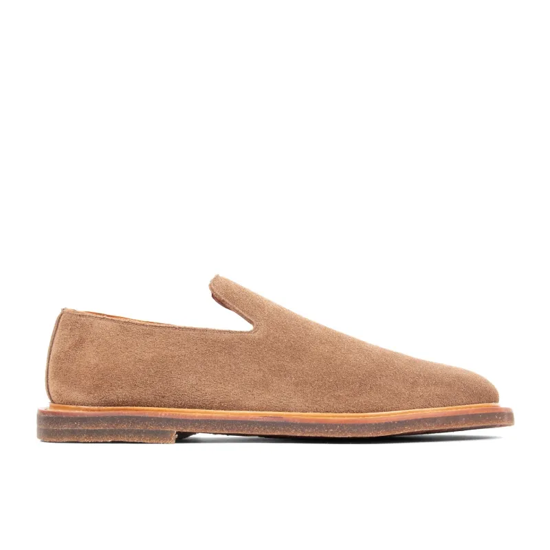 Slipper - Bison Janus Calf Suede made by Viberg