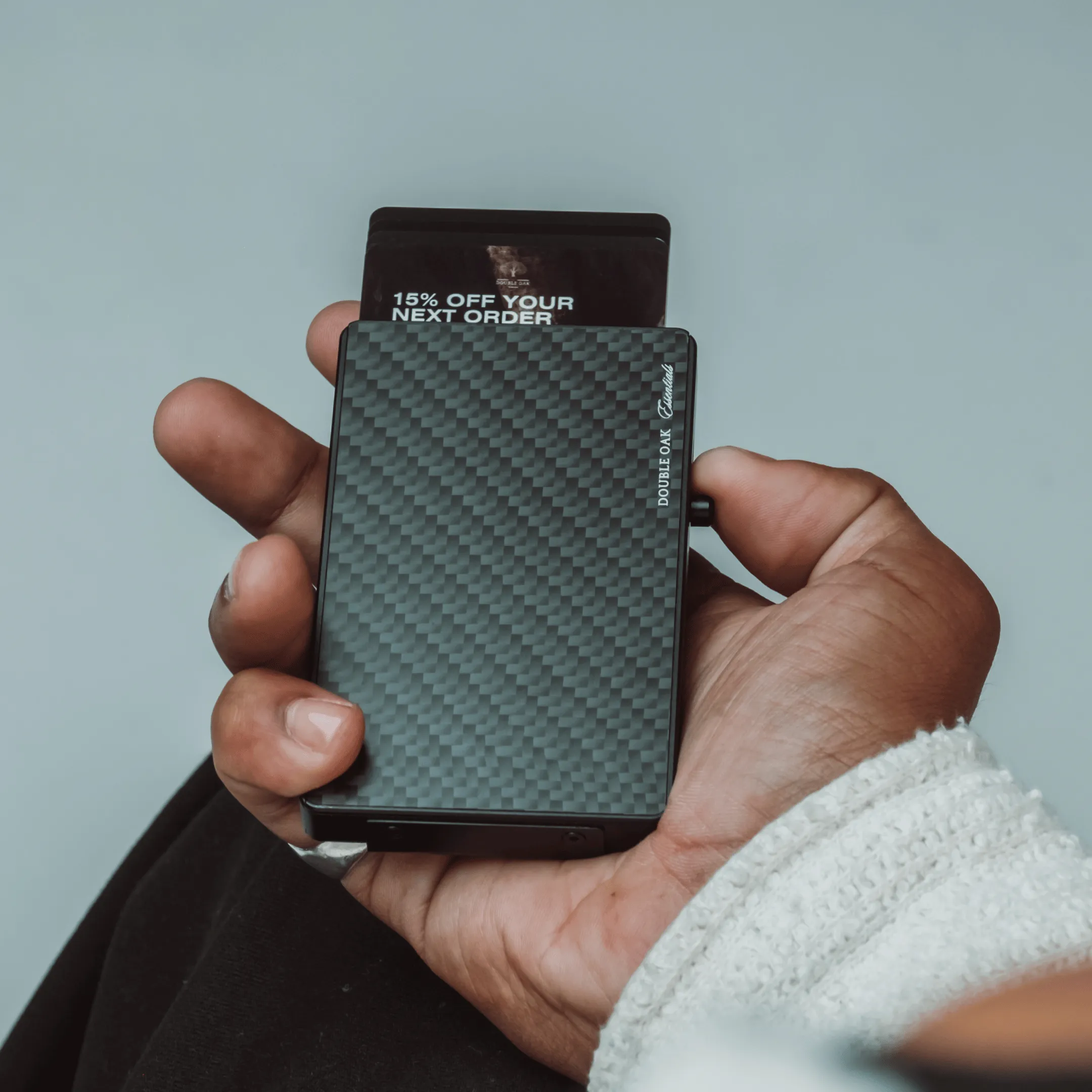 Carbon Fiber TRAK Wallet (No Tracker Card) sold by Double Oak Essentials product image thumbnail 5
