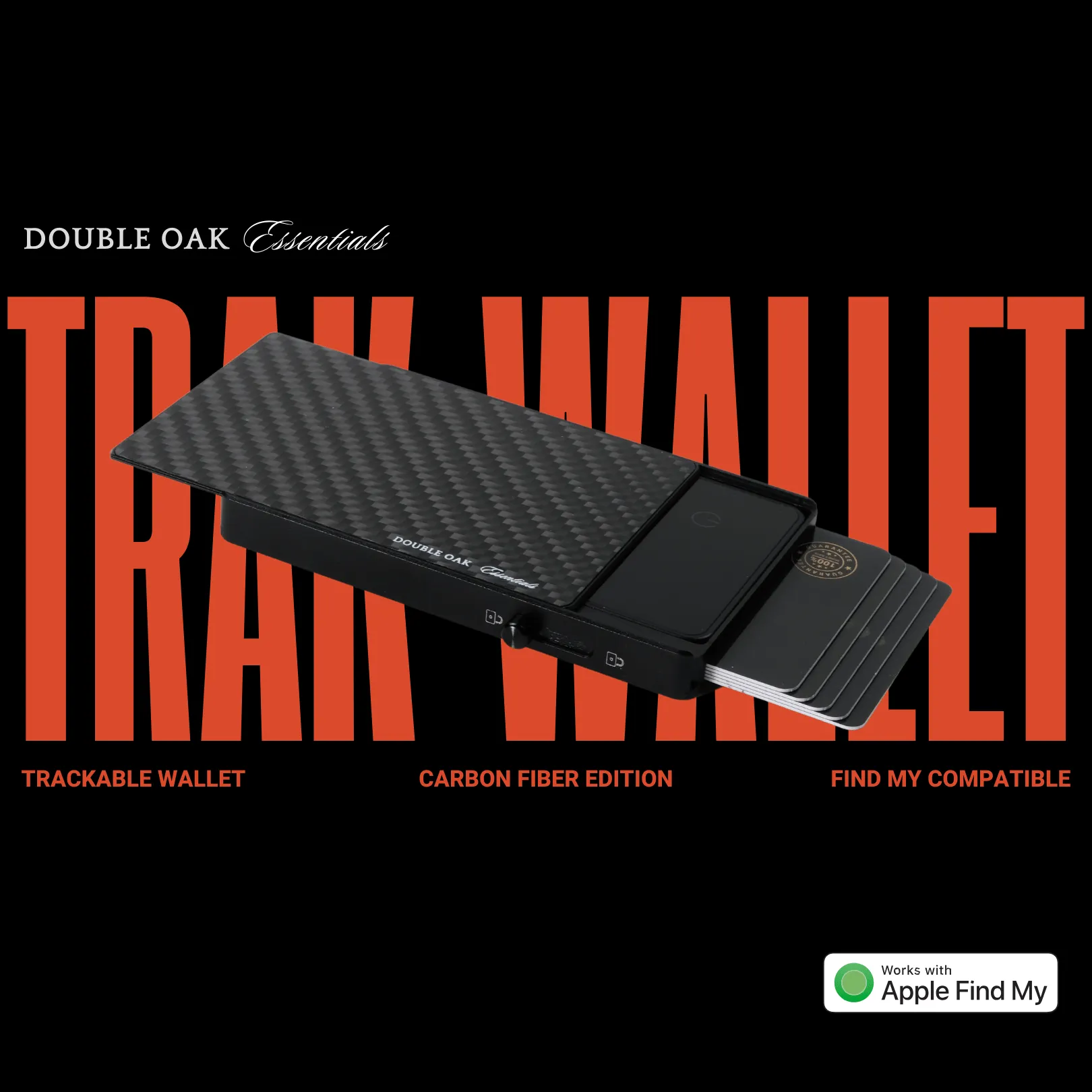 Carbon Fiber TRAK Wallet (No Tracker Card) sold by Double Oak Essentials product image thumbnail 3