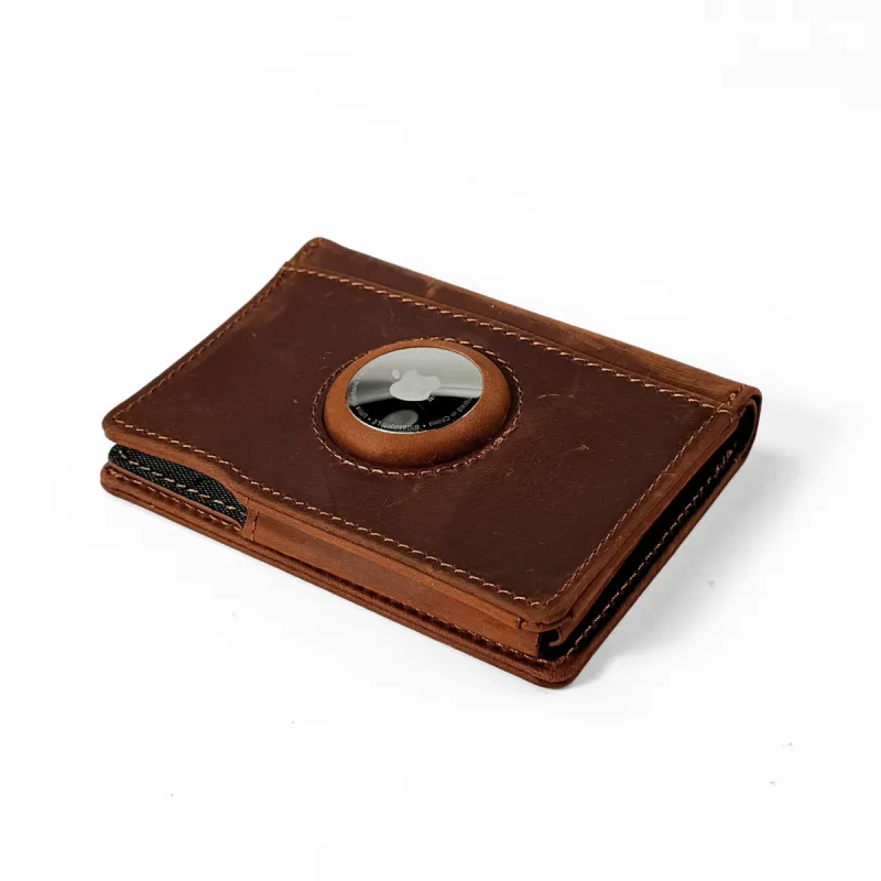 Leather Airtag Sleeve sold by Double Oak Essentials