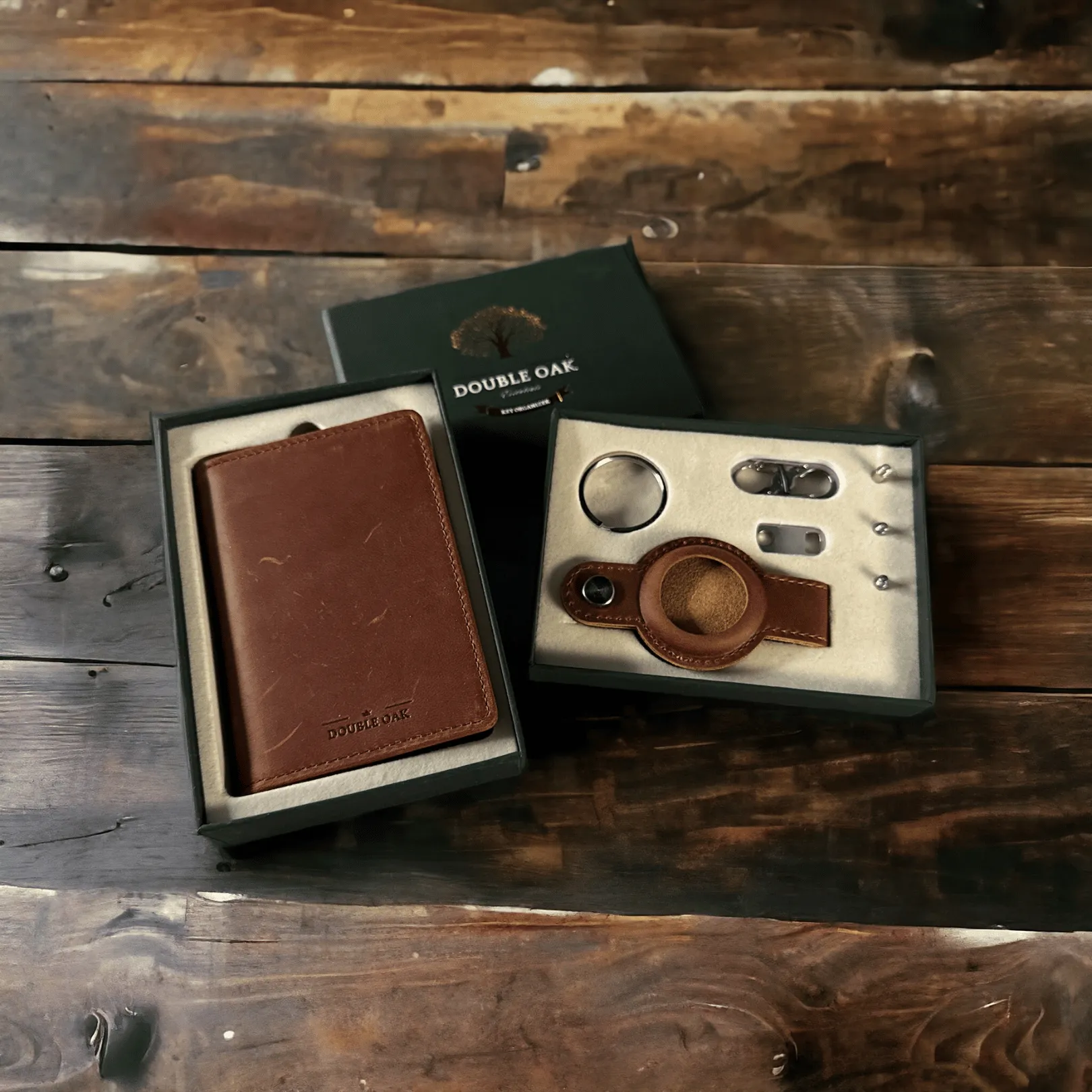 Leather AirTag Key Organizer sold by Double Oak Essentials product image thumbnail 3