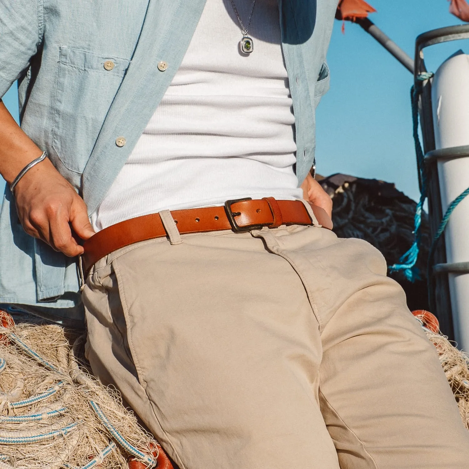 Leather Stretch Belt sold by Double Oak Essentials product image thumbnail 4