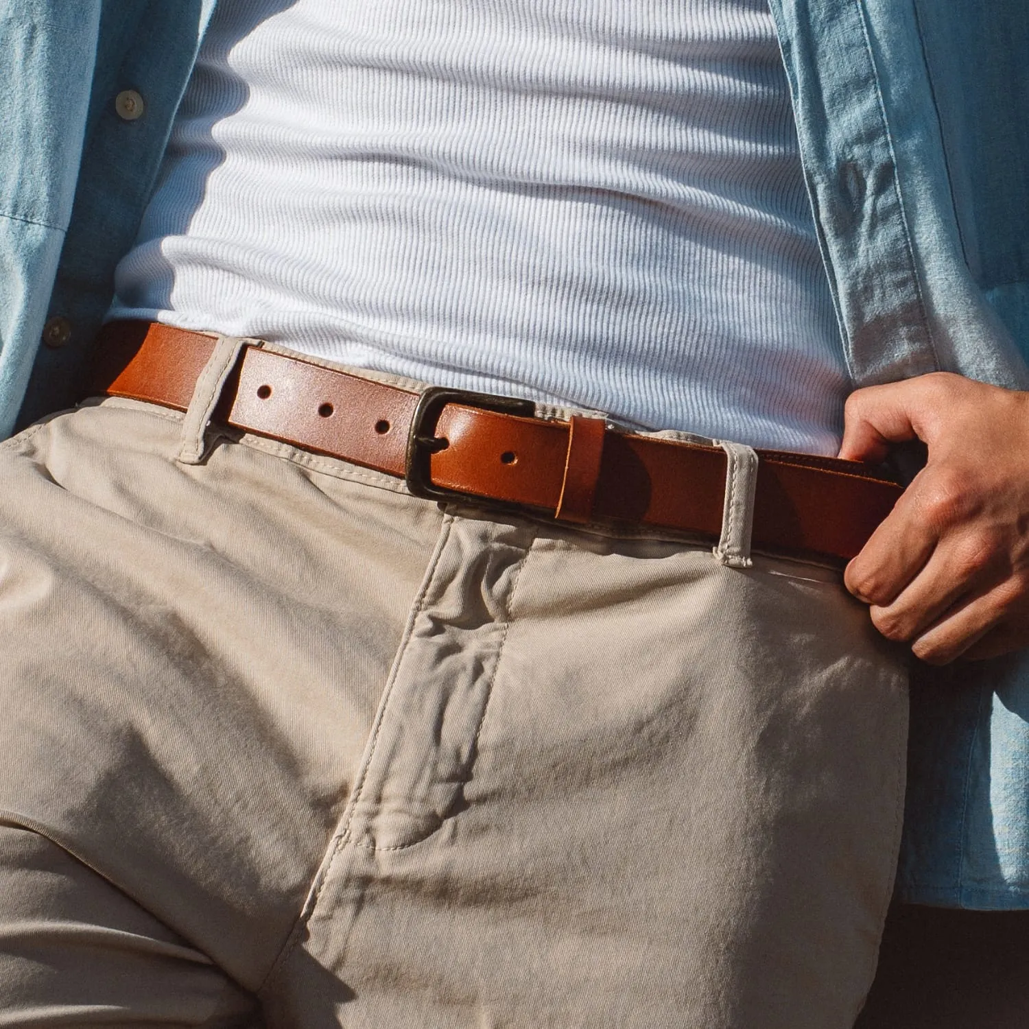 Leather Stretch Belt sold by Double Oak Essentials product image thumbnail 2