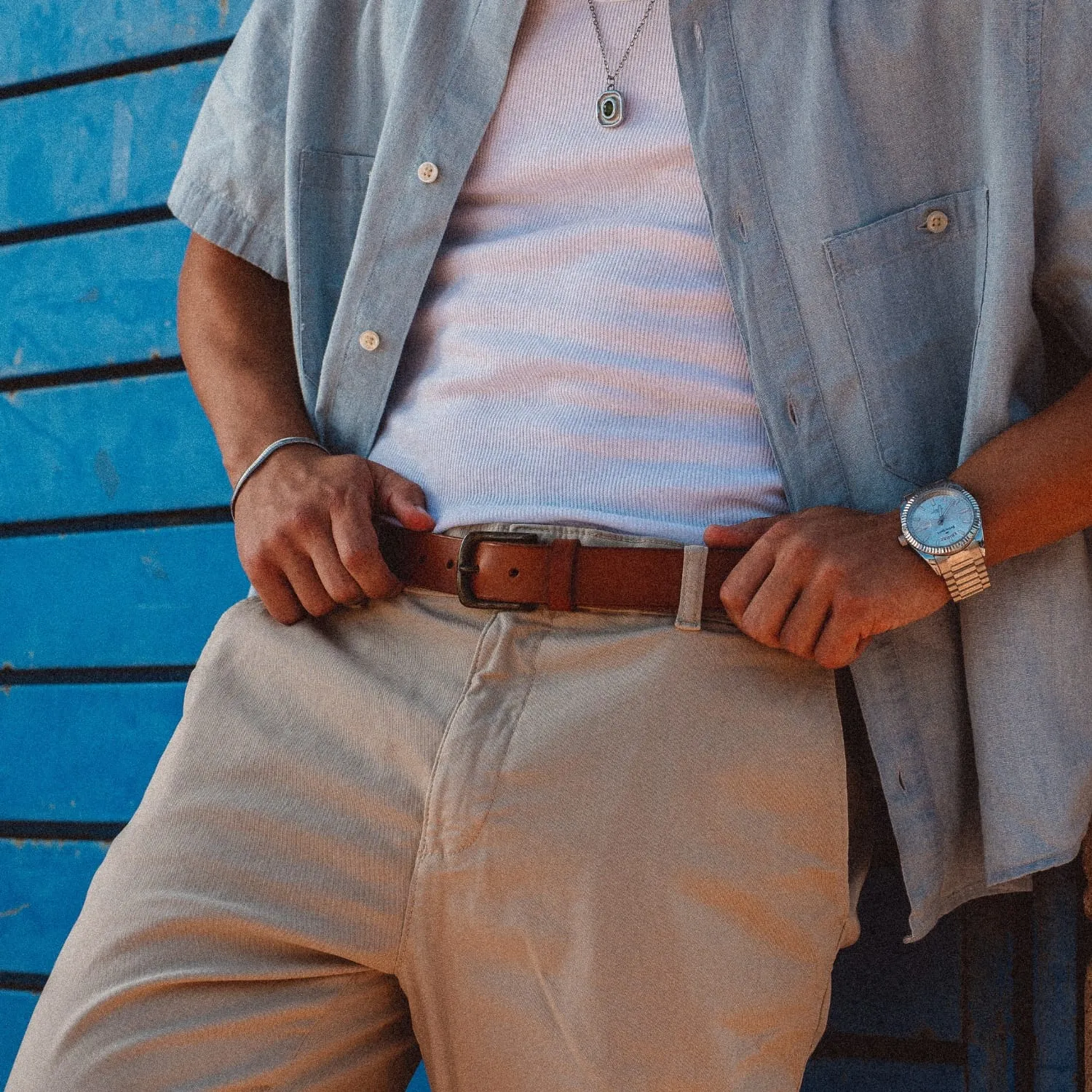 Leather Stretch Belt sold by Double Oak Essentials product image thumbnail 3