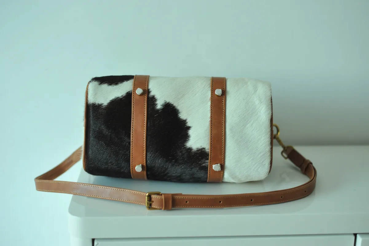Handcrafted Haircalf Boston Bag made by MOGSki