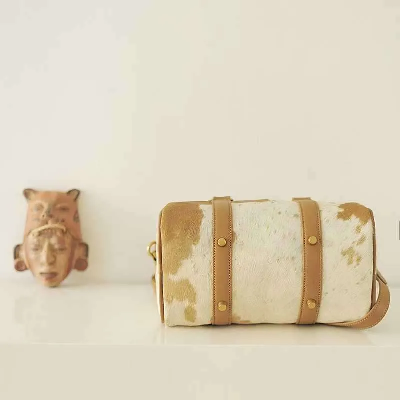 Handcrafted Cowhide Boston Bag sold by MOGSki