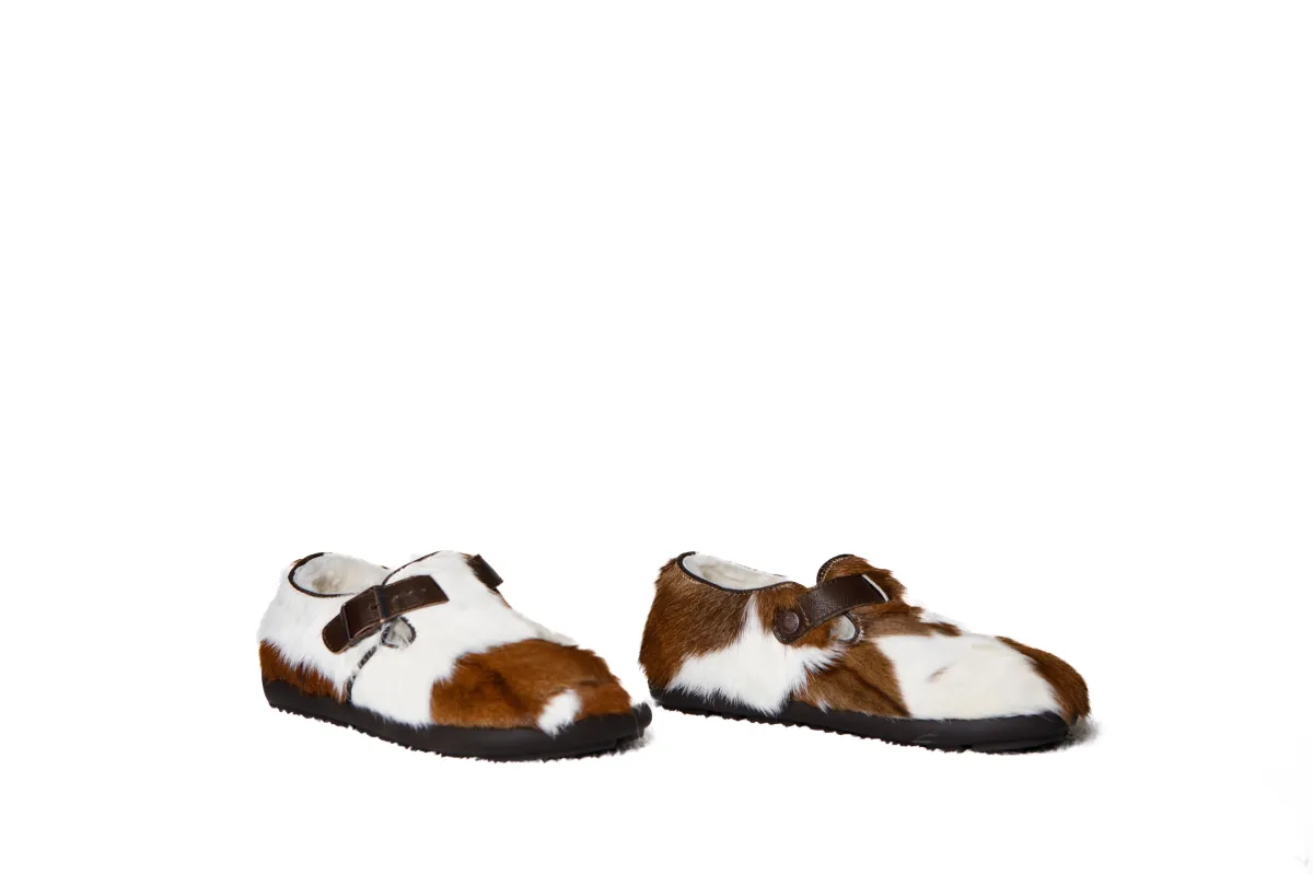 MOGSki SPOTTED SHEARLING-LINED CLOSED CLOG made by MOGSki