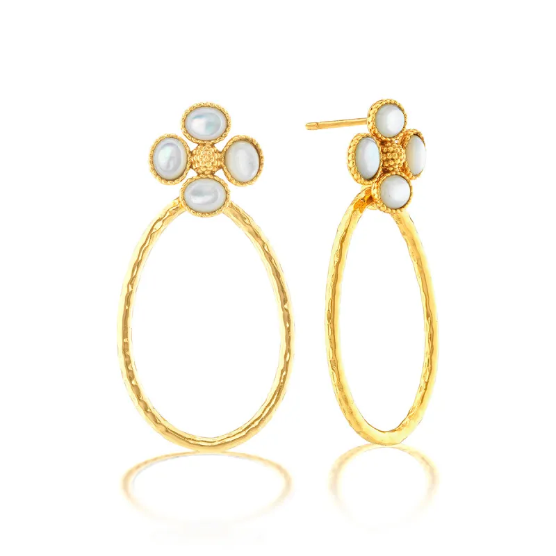 Berry Clover Teardrop Earrings - MOP sold by Capucine De Wulf