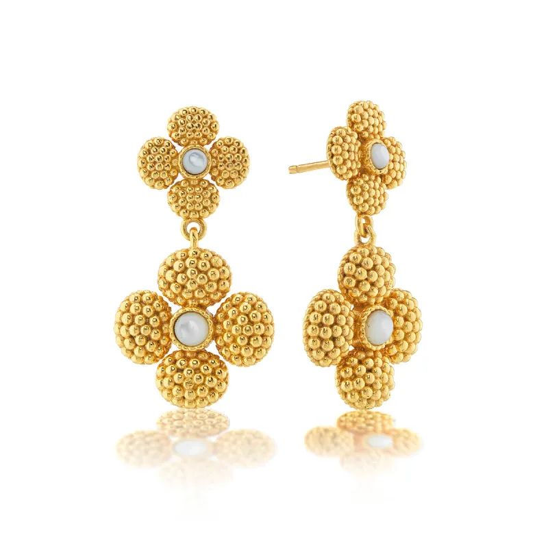 Berry Clover Convertible Duo Earrings - MOP sold by Capucine De Wulf