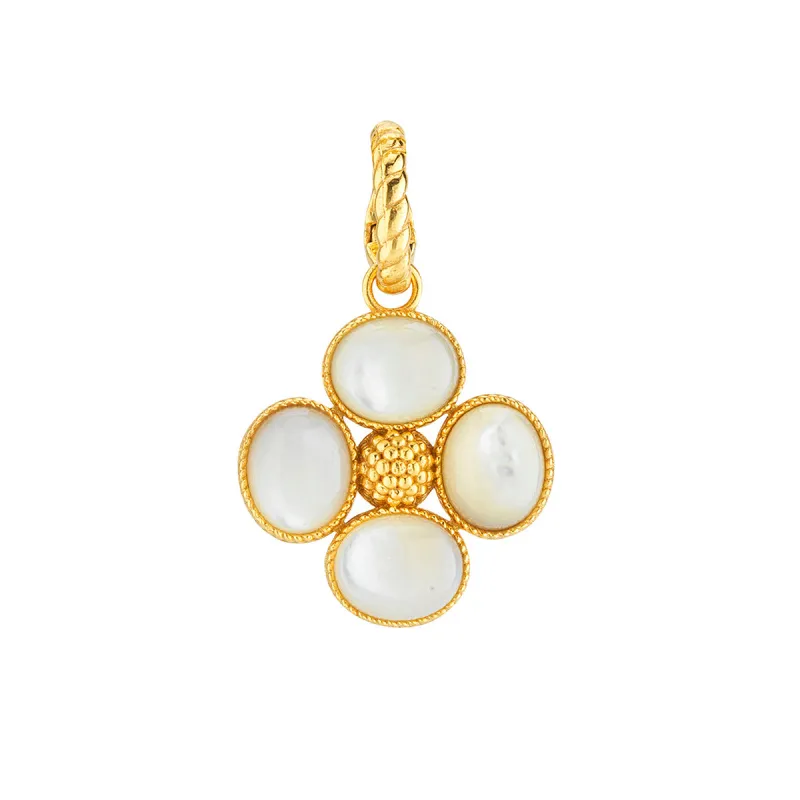 Berry Clover Double Sided Charm/Pendant - MOP made by Capucine De Wulf