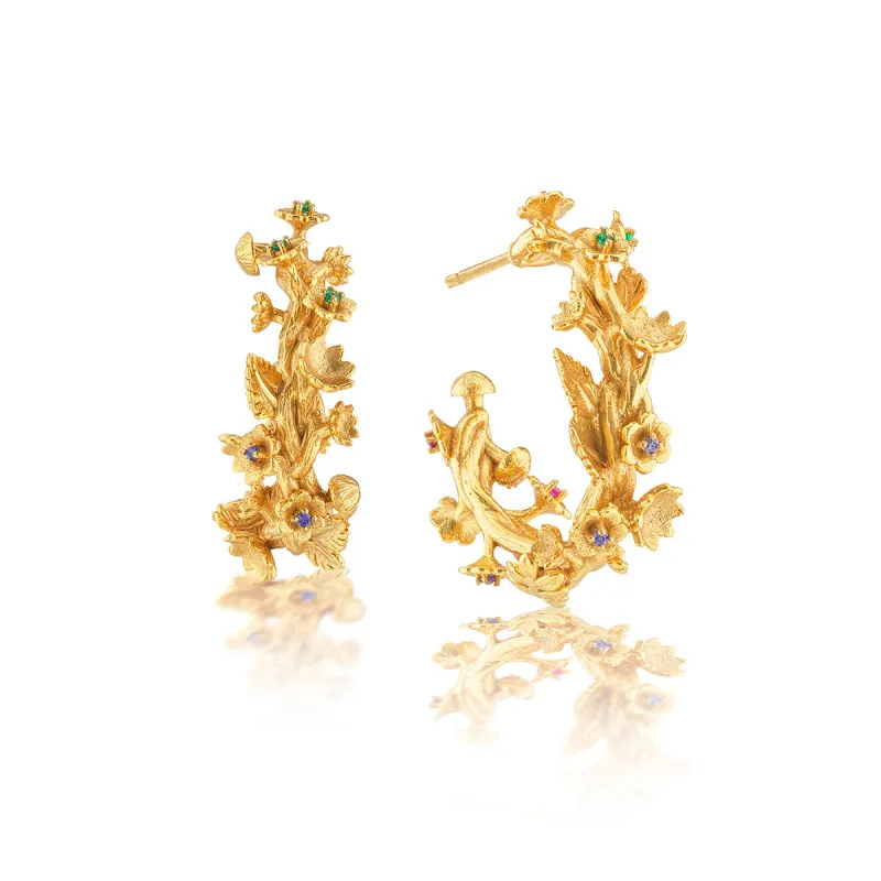 Meadow Small Hoop Earrings - Gold sold by Capucine De Wulf