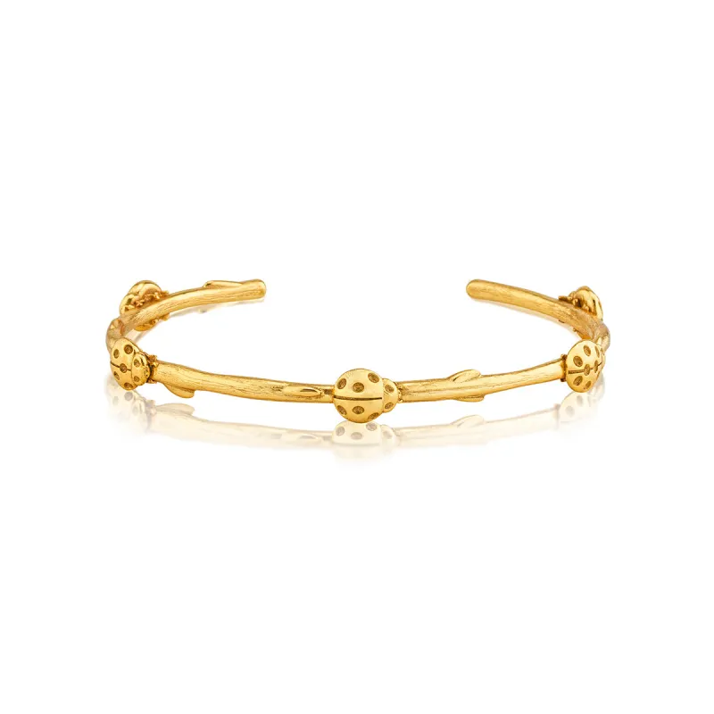 Meadow Ladybug Petite Cuff - Gold sold by Capucine De Wulf