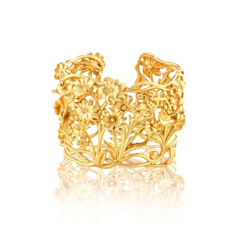 Meadow Wildflower Cuff - Gold sold by Capucine De Wulf