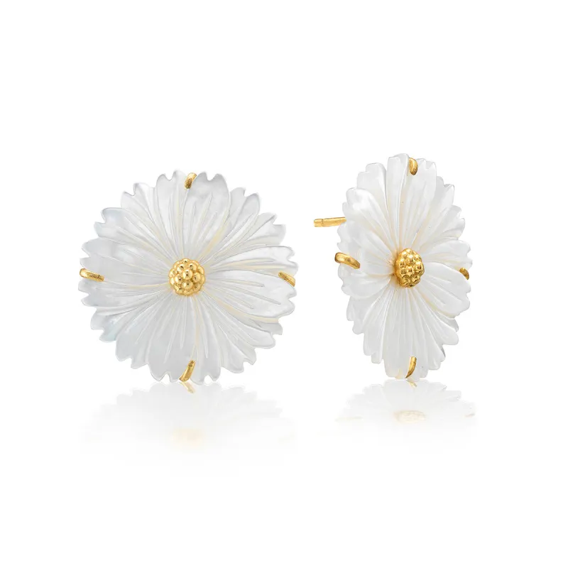 Mermaid Garden Blossom Stud Earrings - MOP sold by Capucine De Wulf