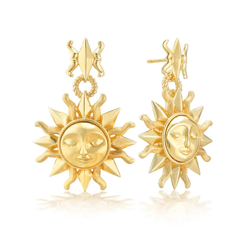 Soleil Drop Earrings - Gold sold by Capucine De Wulf
