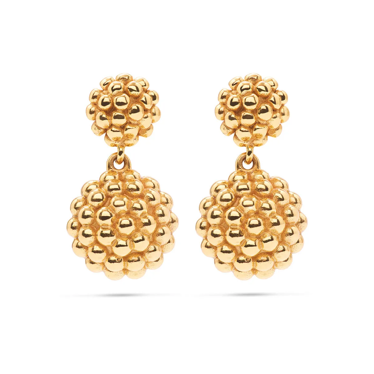 Berry Double Drop Earrings - Gold sold by Capucine De Wulf
