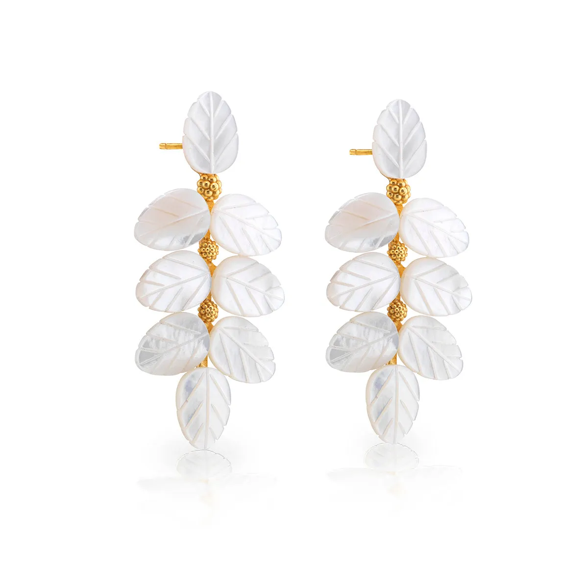 Mermaid Garden Vine Drop Earrings - MOP sold by Capucine De Wulf