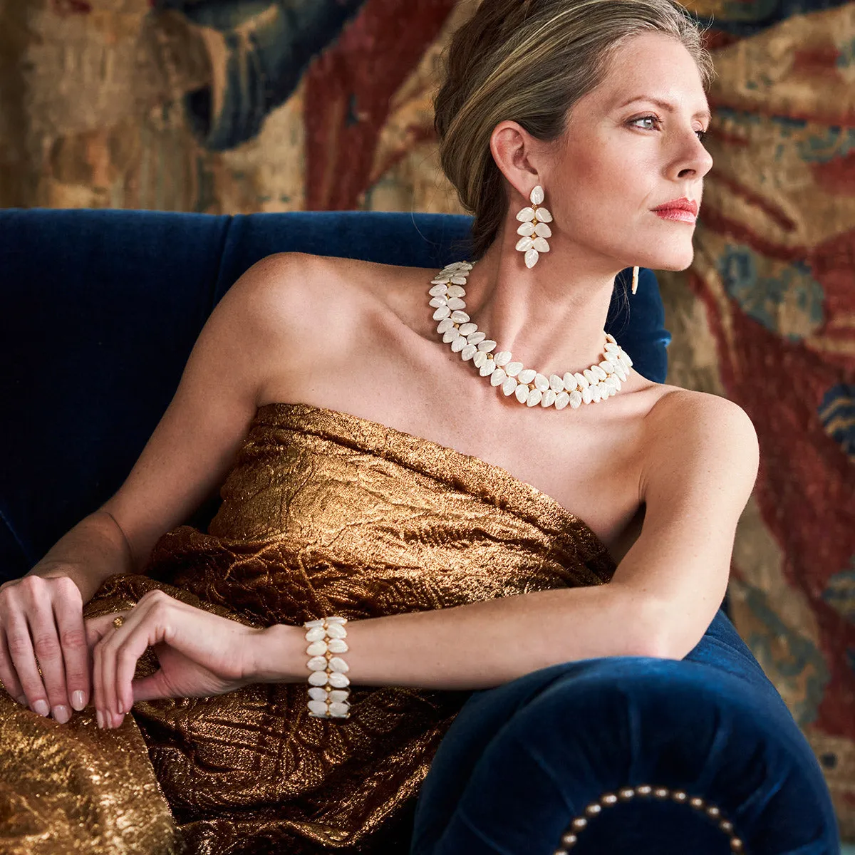 Mermaid Garden Vine Bracelet, 7" - MOP sold by Capucine De Wulf product image thumbnail 4