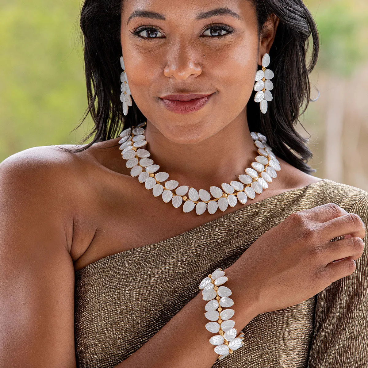 Mermaid Garden Vine Bracelet, 7" - MOP sold by Capucine De Wulf product image thumbnail 3