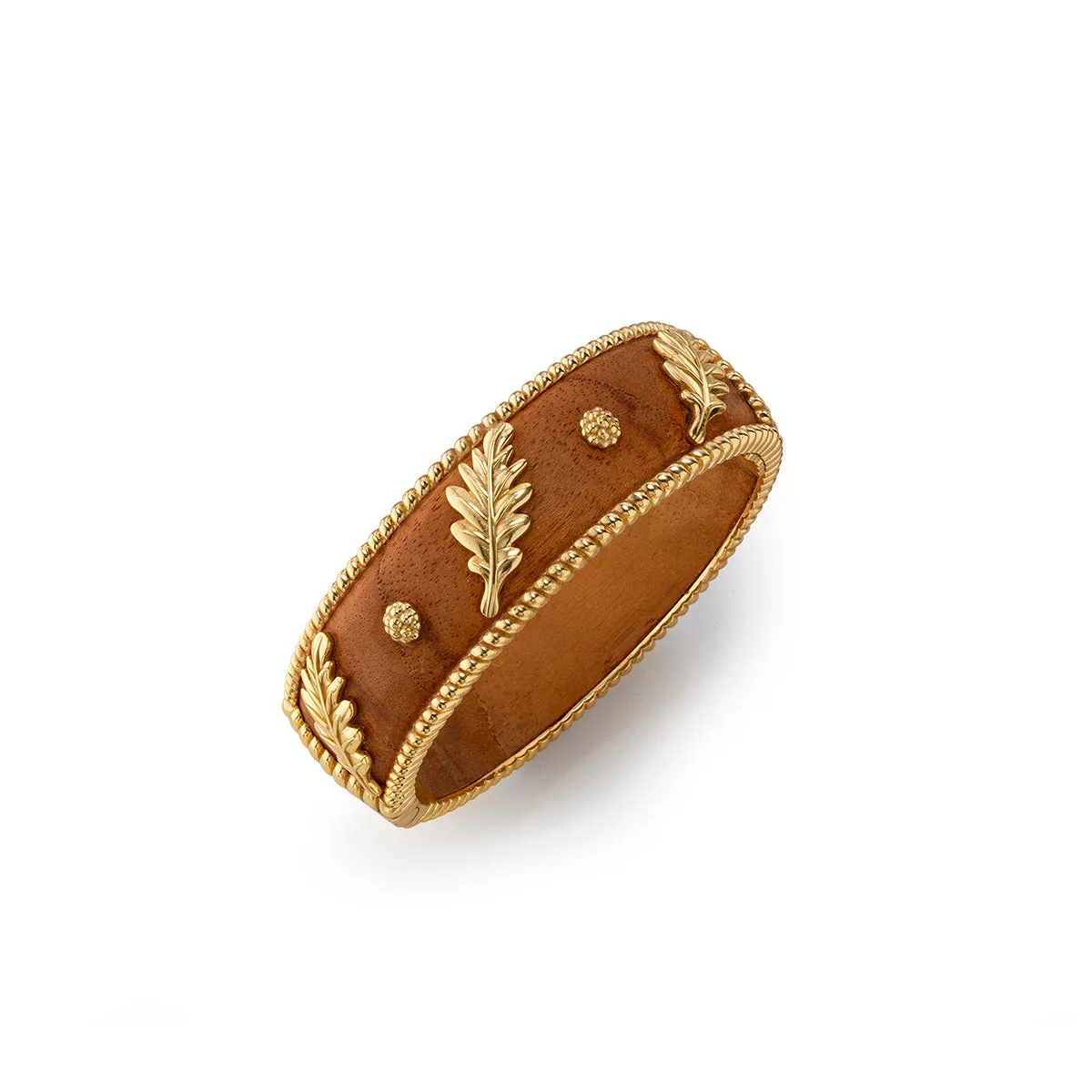 Forest Walk Oak Leaf Bangle - Teak sold by Capucine De Wulf product image thumbnail 5